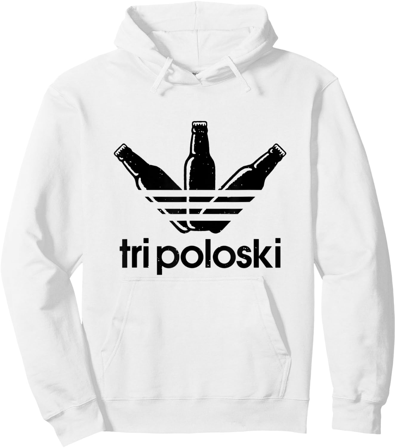 Tri Poloski - Men Women Athletic Hoodie - Hoodie | White