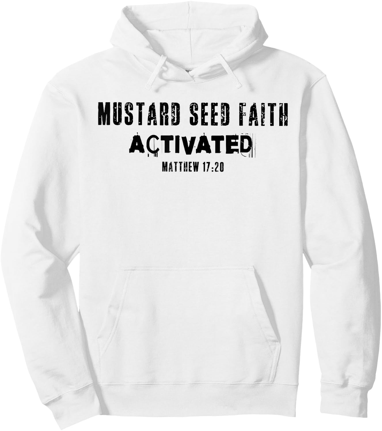 Mustard Faith Seed Activated Jesus Christian Bible Verse Hoodie - Hoodie | White
