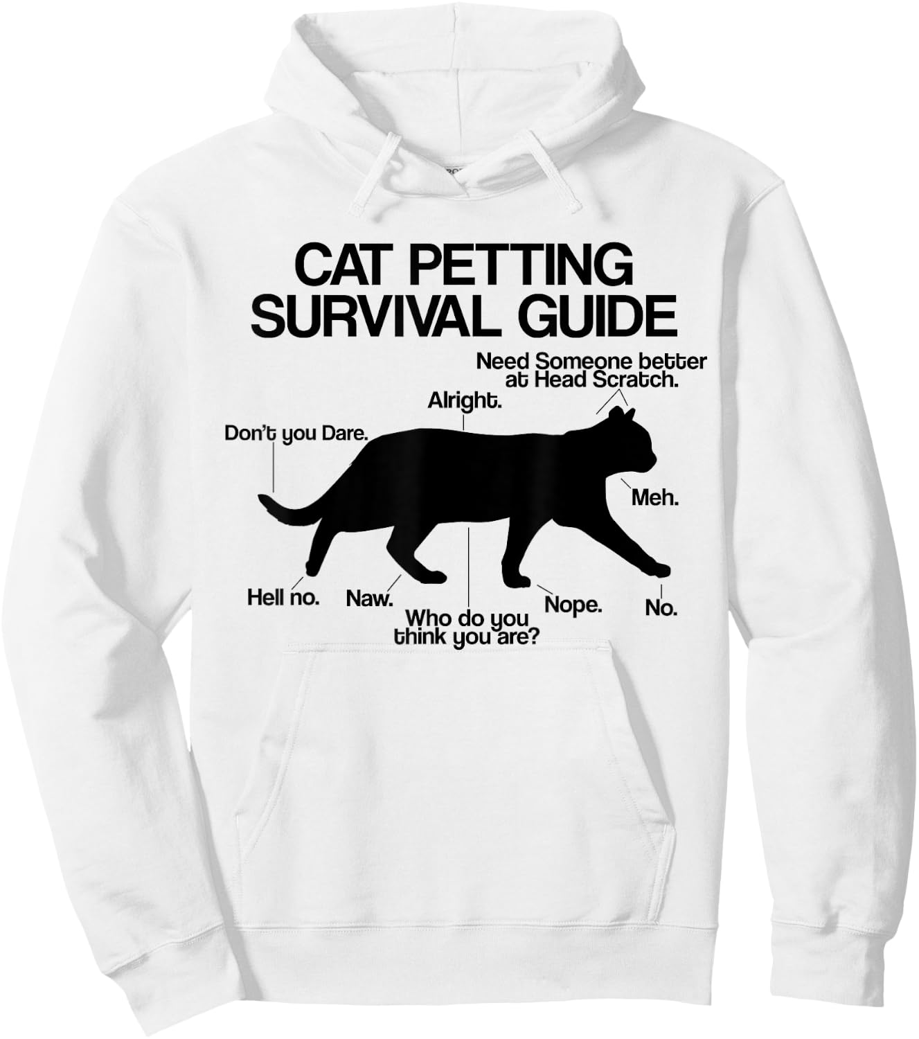 Funny Saying Cat Owner Petting Guide Cat Lover Gift Women Hoodie - Hoodie | White