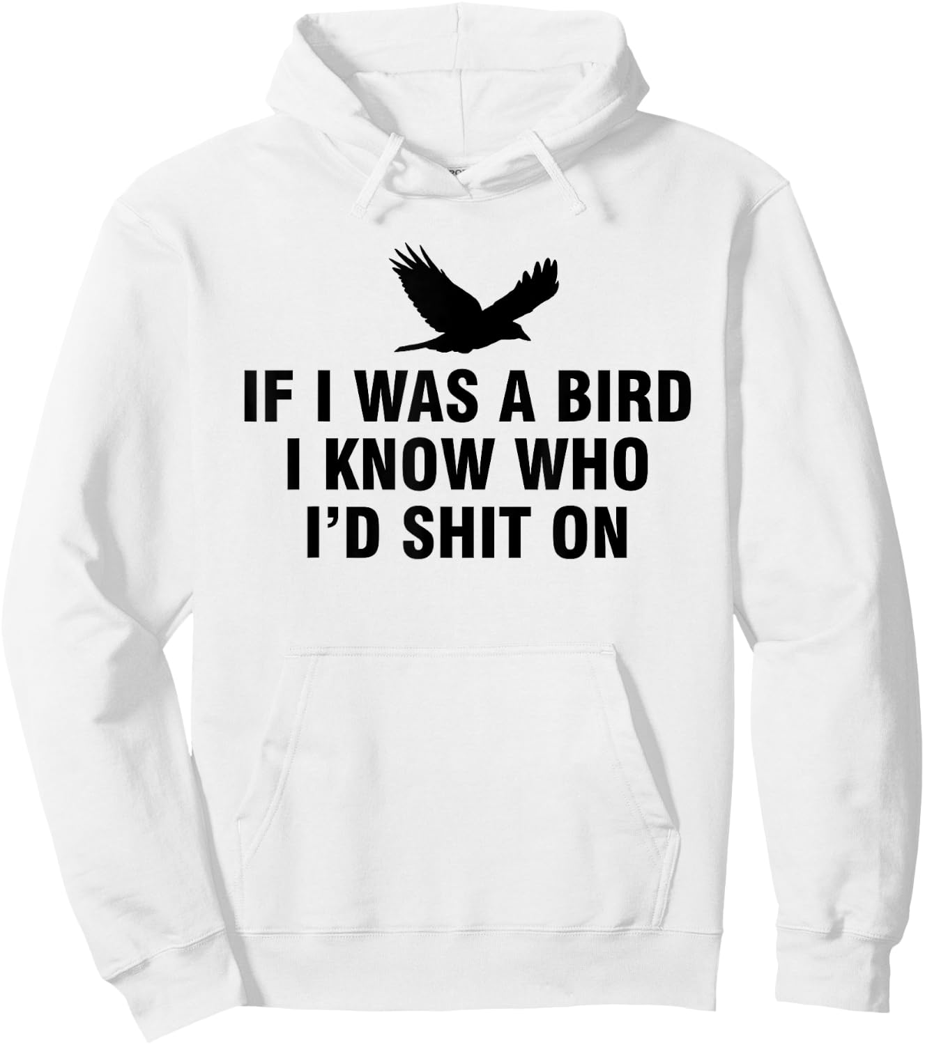 If I Was A Bird I Know Who I’d Shit On Hoodie - Hoodie | White
