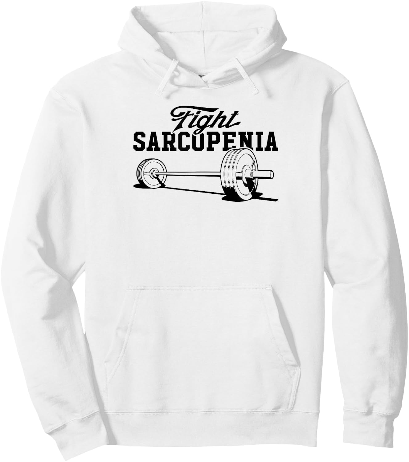 Fight Sarcopenia Barbell for Baby Boomers Exercise Scientist Hoodie - Hoodie | White