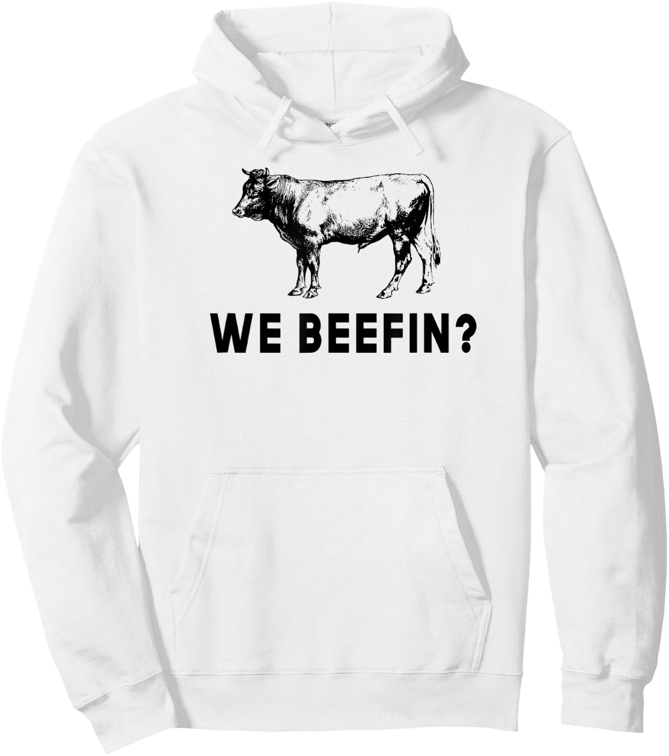 We Beefin Funny Farming Beef Cattle Rancher Cow Hoodie - Hoodie | White