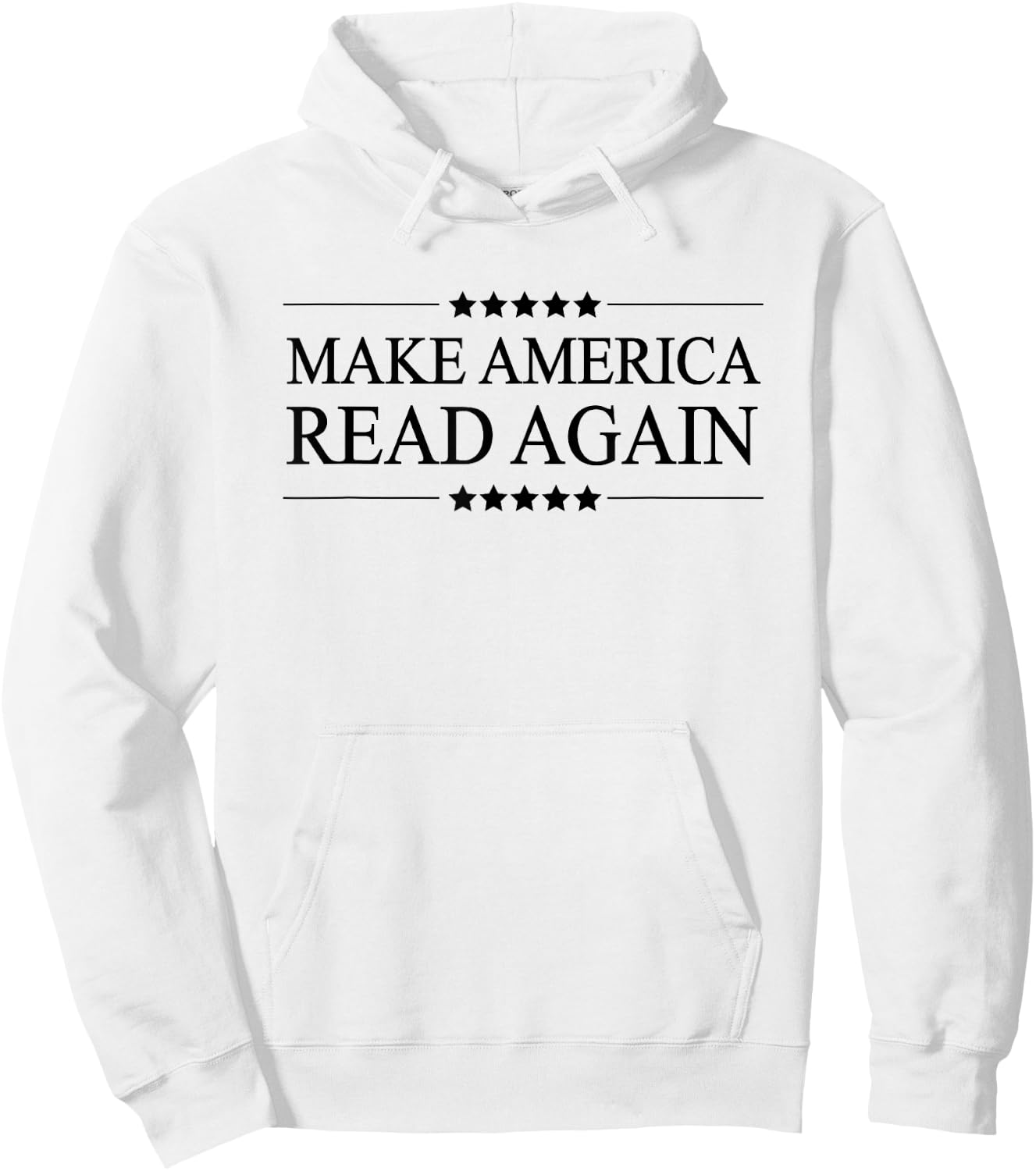MAKE AMERICA READ AGAIN | Funny Clothing for Readers Hoodie - Hoodie | White