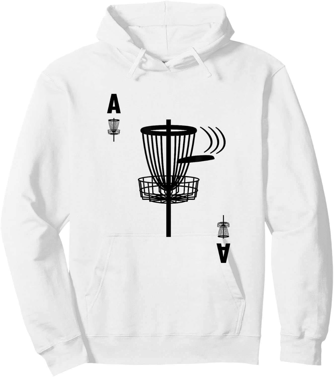 Frisbee Golf Hole In One Ace Card Funny Disc Golf Hoodie - Hoodie | White