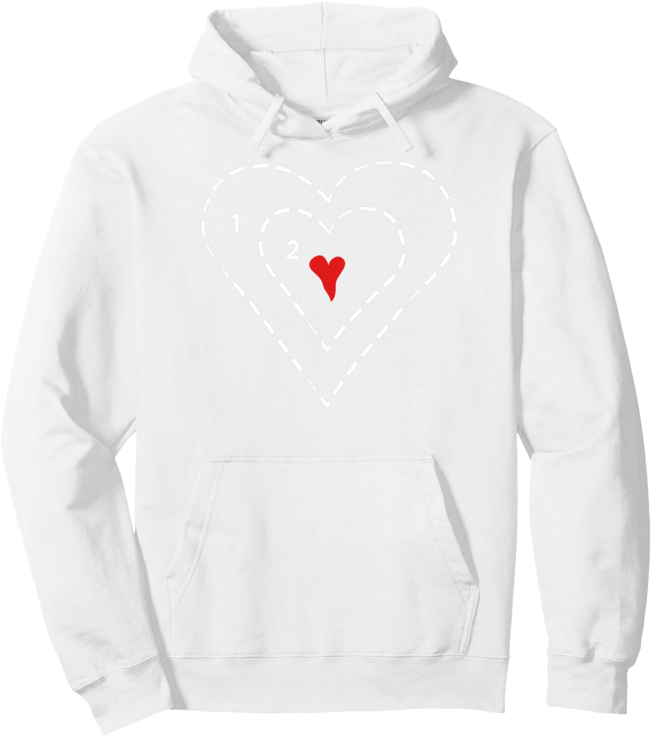 Heart Two Sizes Too Small Funny Christmas Xmas Hoodie - Hoodie | White