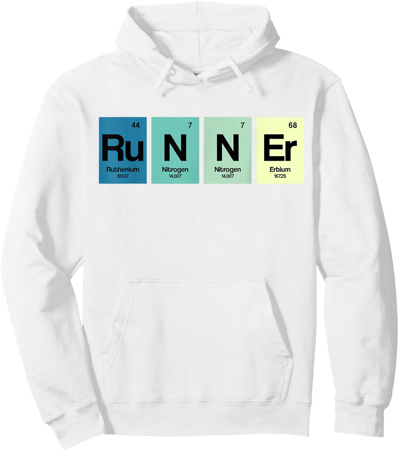 Runner Periodic Table Funy Marathon Runners Science Gift Hoodie - Hoodie | White