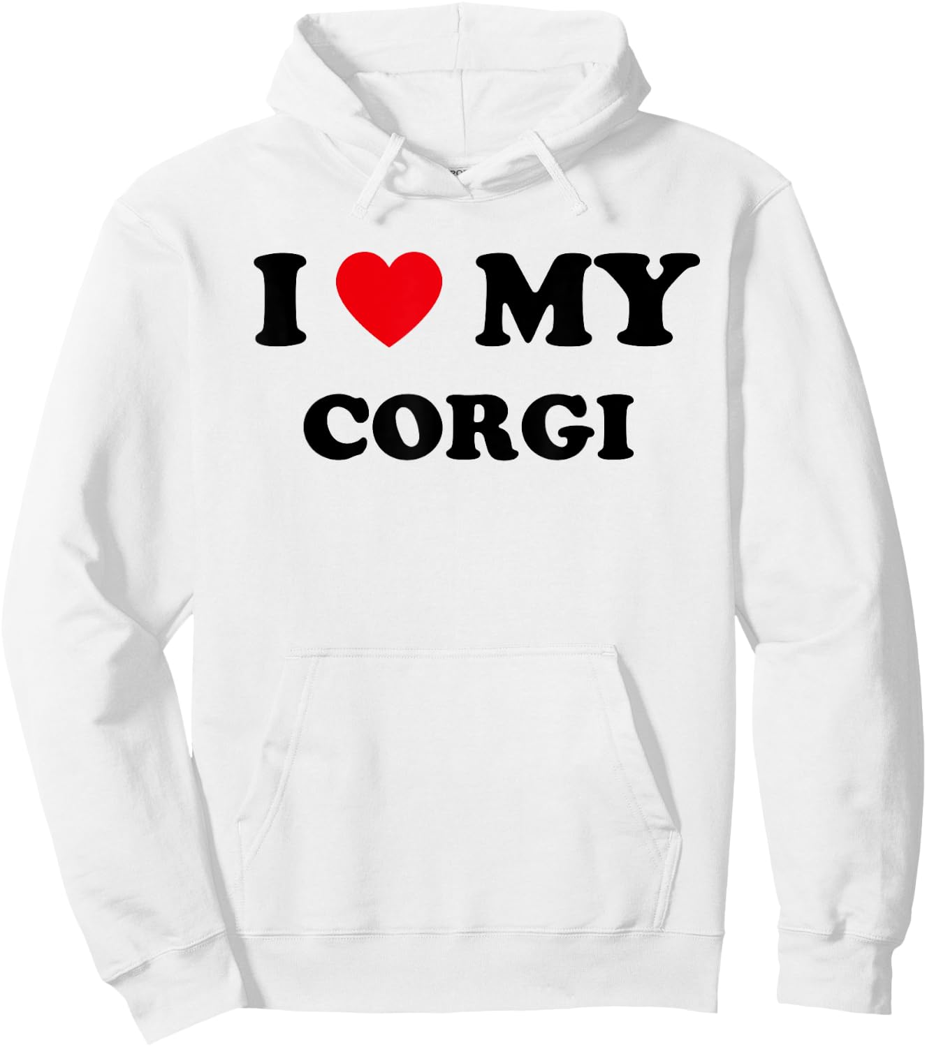 I Love Heart My Corgi Dog Funny Dogs Lover Hoodie - Hoodie | White
