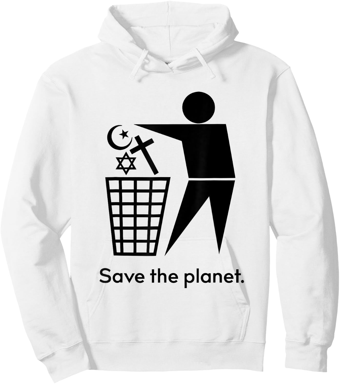 Save The Planet Trash Religion Hoodie - Hoodie | White