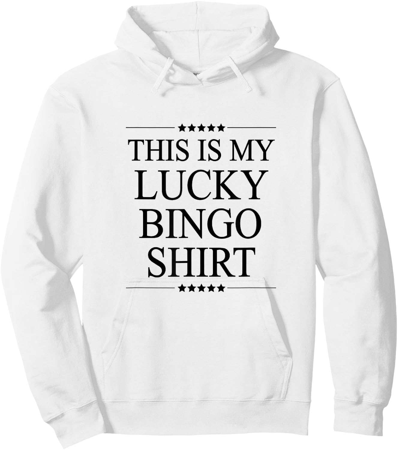This is My Lucky Bingo Shirt Funny Gift Graphic Hoodie - Hoodie | White