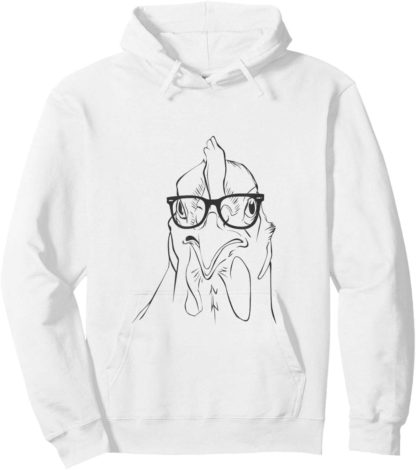 Vintage Hipster Chicken Spectacles Rooster Eye Glasses Gift Hoodie - Hoodie | White