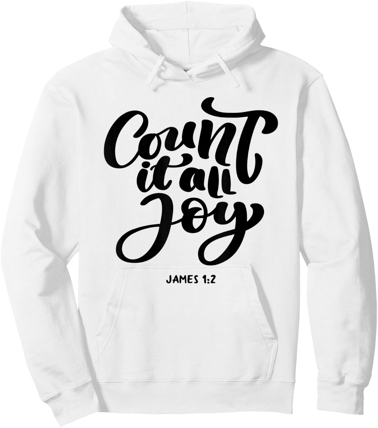 Great Christian 'Count it all Joy, James 1:2' - Bible Verse Hoodie - Hoodie | White