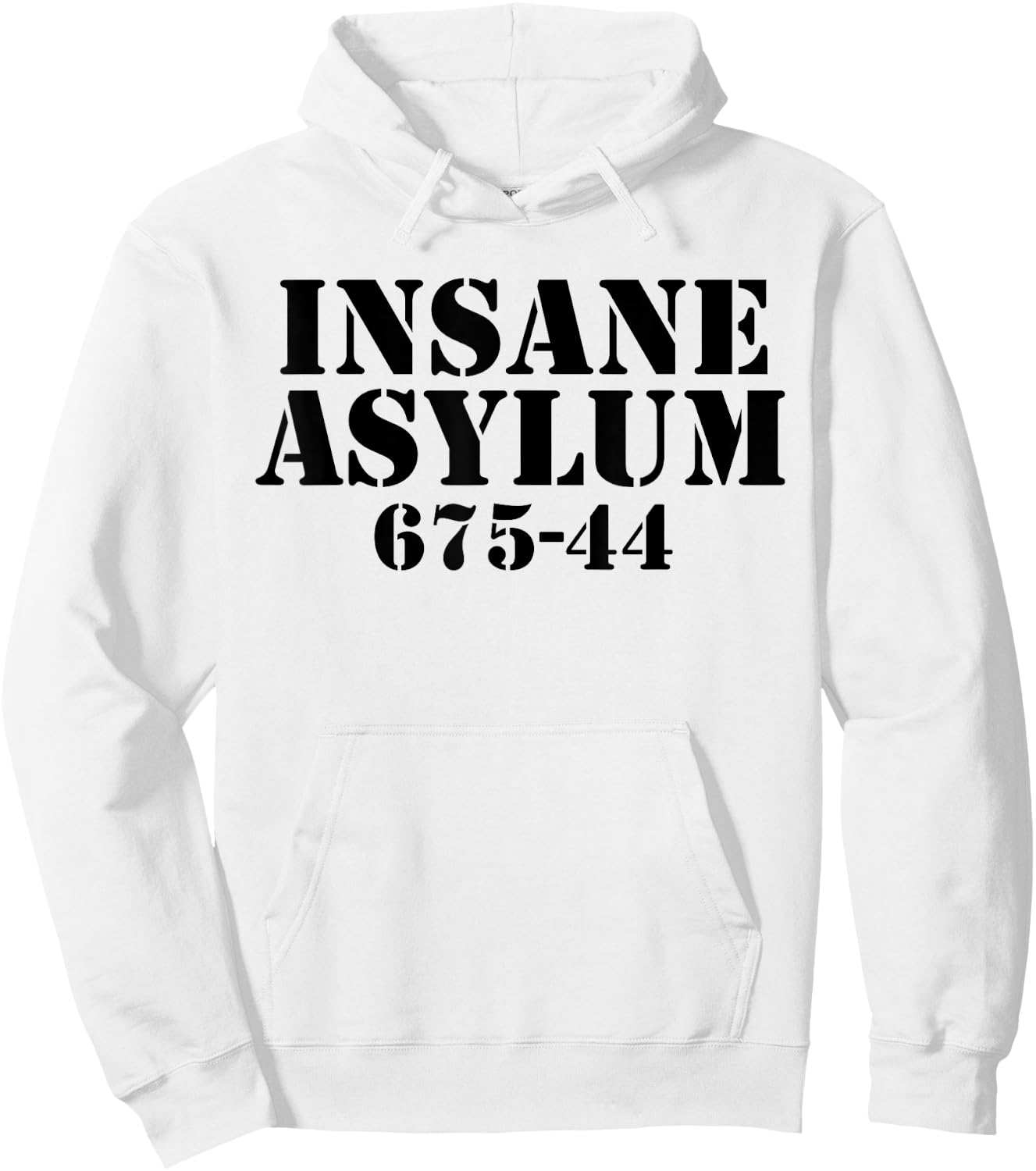 Funny Easy Lazy Halloween INSANE ASYLUM PRISON Costume Gift Hoodie - Hoodie | White