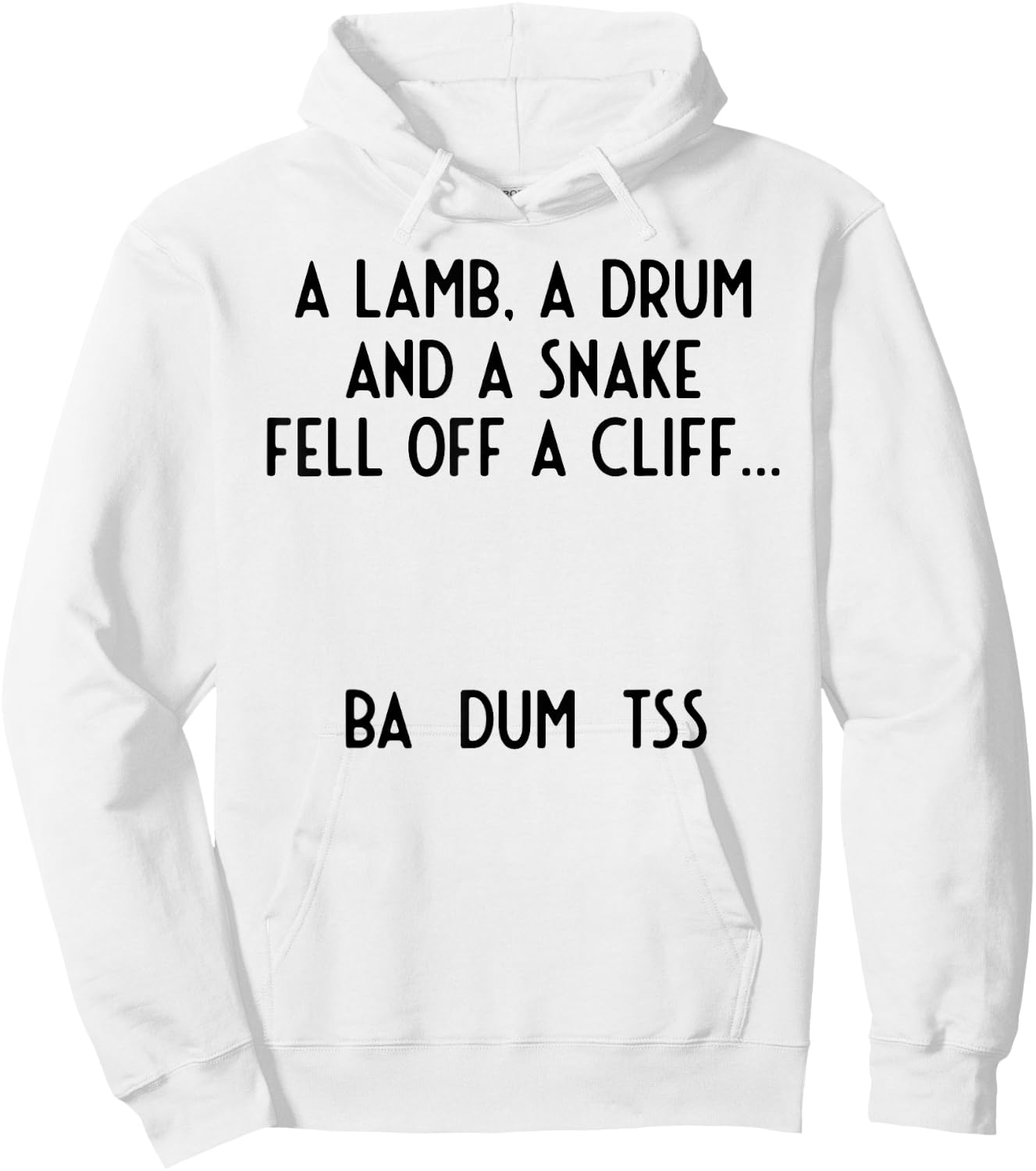 Lamb Drum Snake Off Cliff I Ba Dum Tss I Funny Hoodie - Hoodie | White