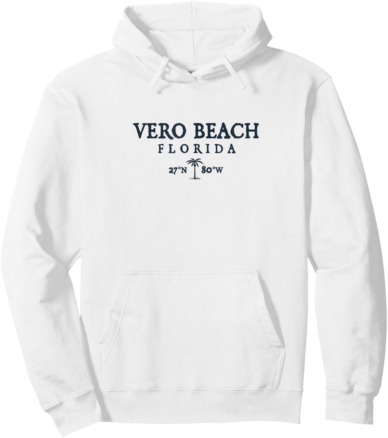 Vero Beach Florida Palm Tree Surf Beach Gift Men Women Hoodie - Hoodie | White
