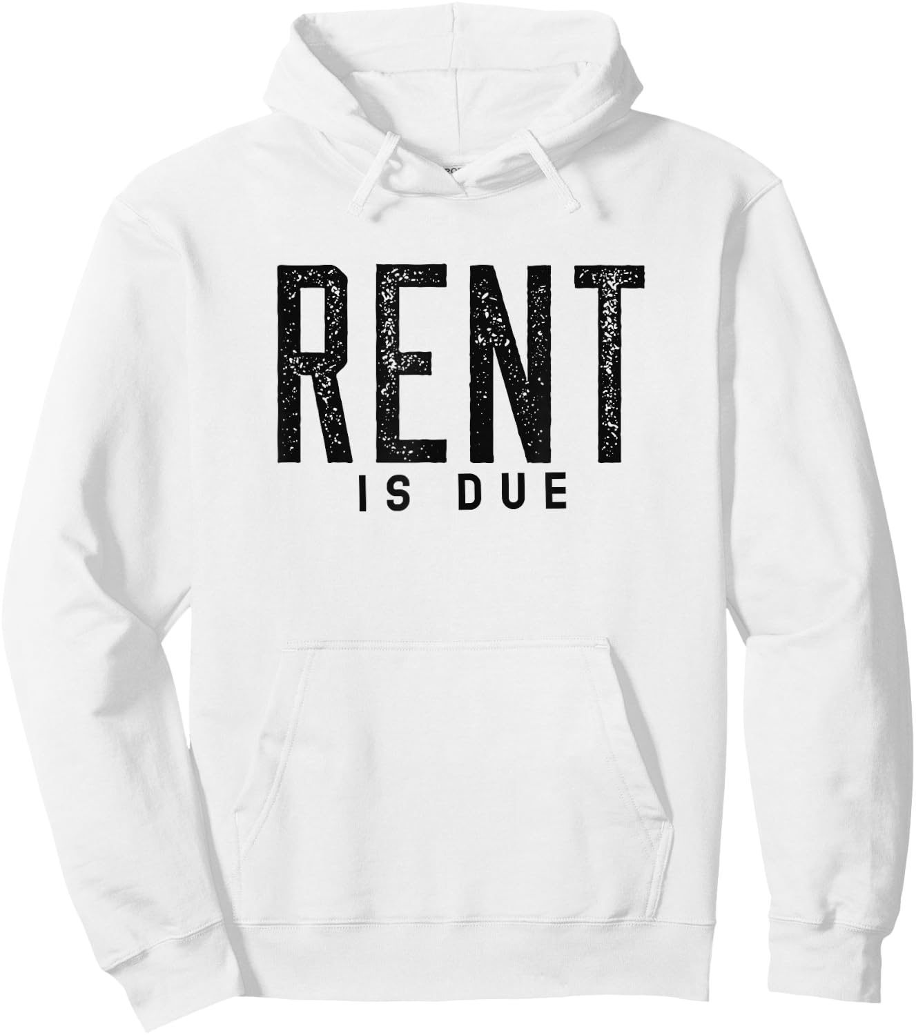 Rent's Due Funny Vintage Workout Gym Hoodie - Hoodie | White