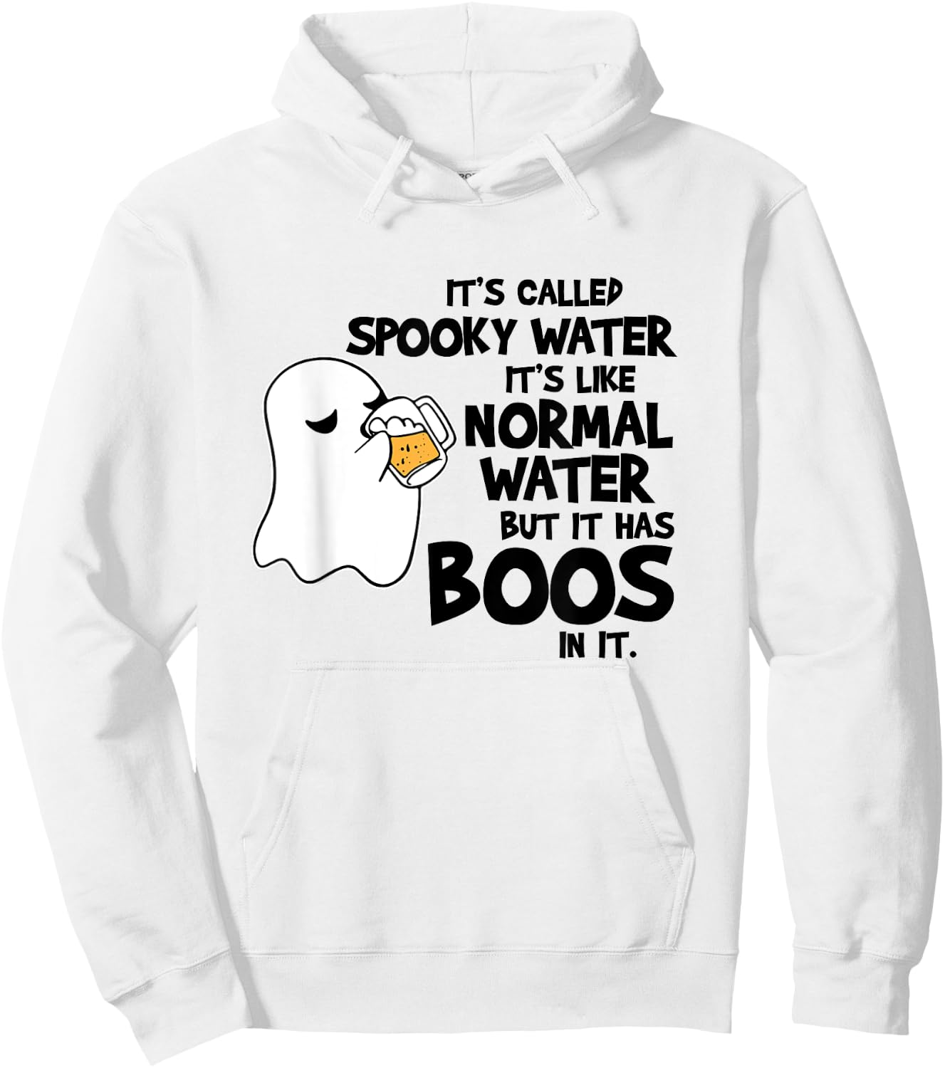 Funny Halloween Ghost Drinking Alcohol Beer Gag Joke Hoodie - Hoodie | White