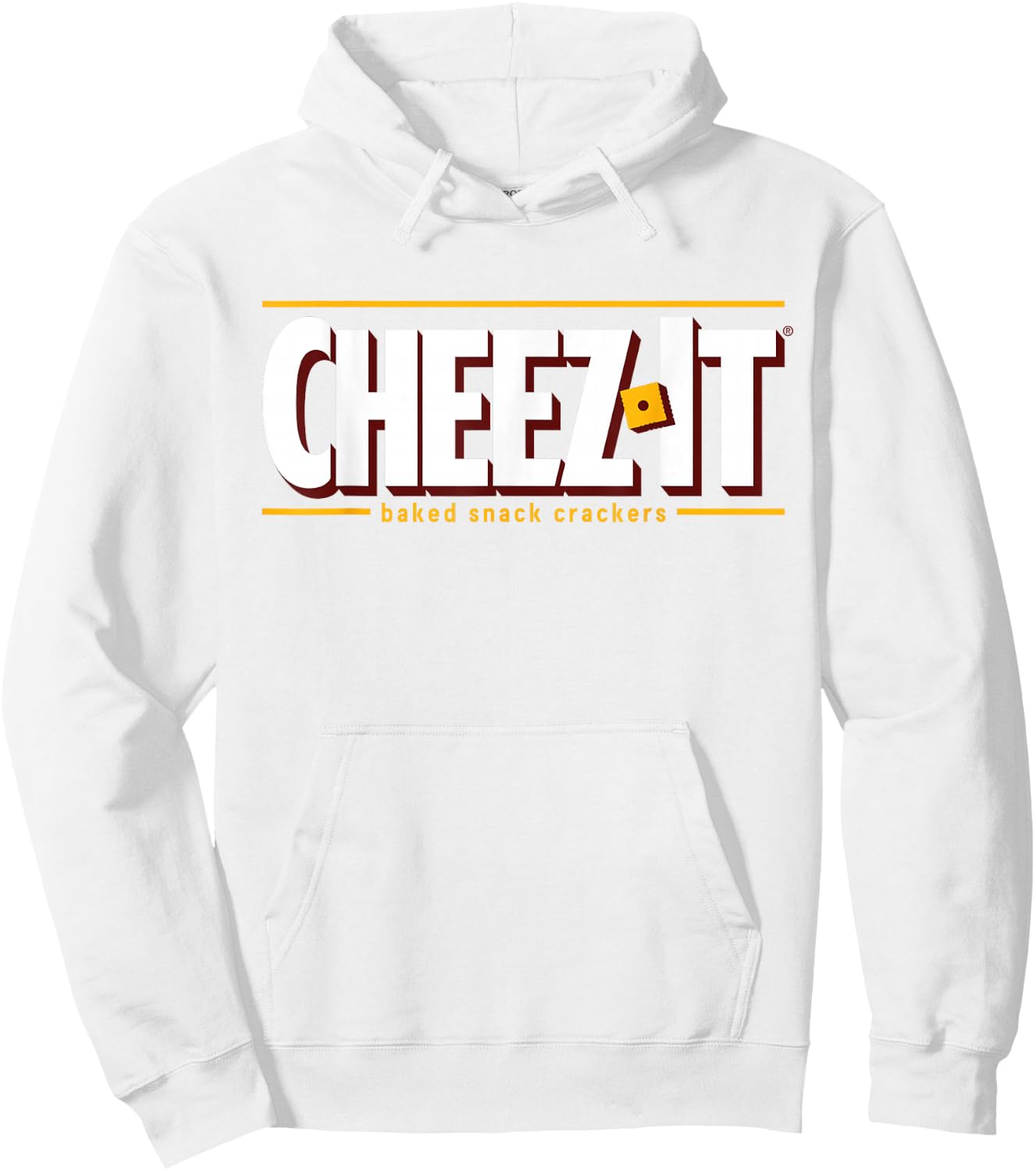 Kellogg's Cheez-It Logo , Men's Exercise and Fitness, , Short Sleeve, Red, X-Small Hoodie - Hoodie | White