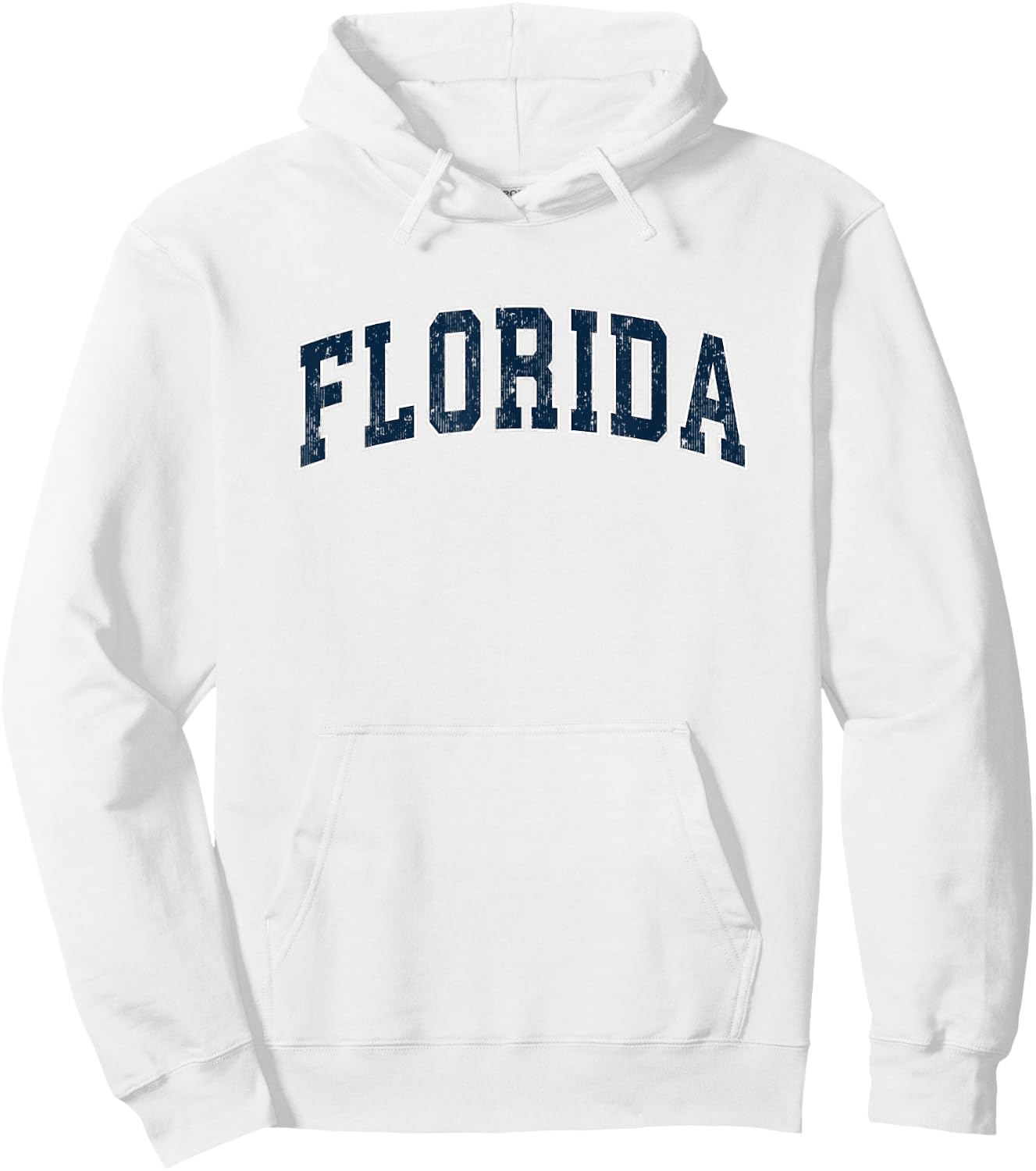 Florida FL Vintage Sports Design Navy Design Hoodie - Hoodie | White