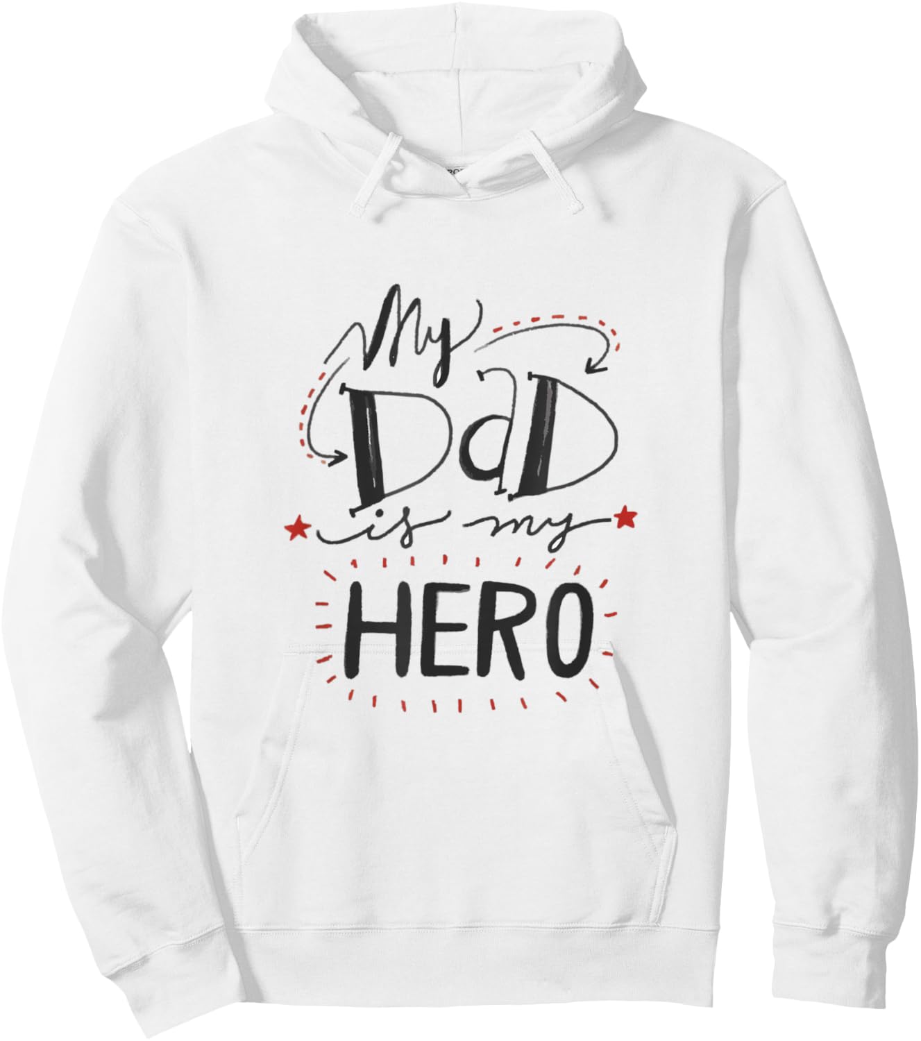 Fathers Day T Shirts For Kids My Dad Is My Hero Cute Design Hoodie - Hoodie | White