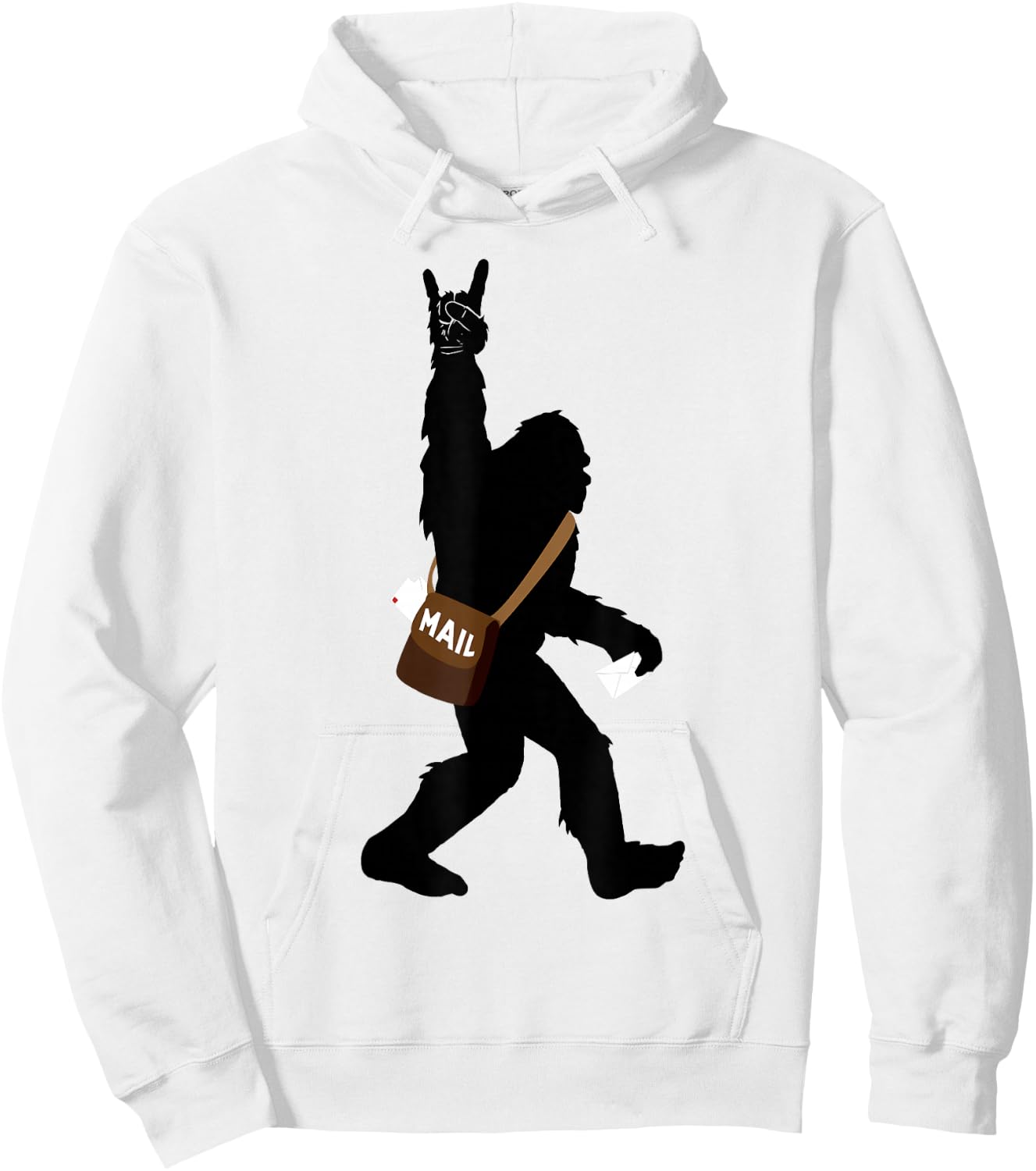 Funny Bigfoot Rock and Roll Rock On for US Postal Workers Hoodie - Hoodie | White
