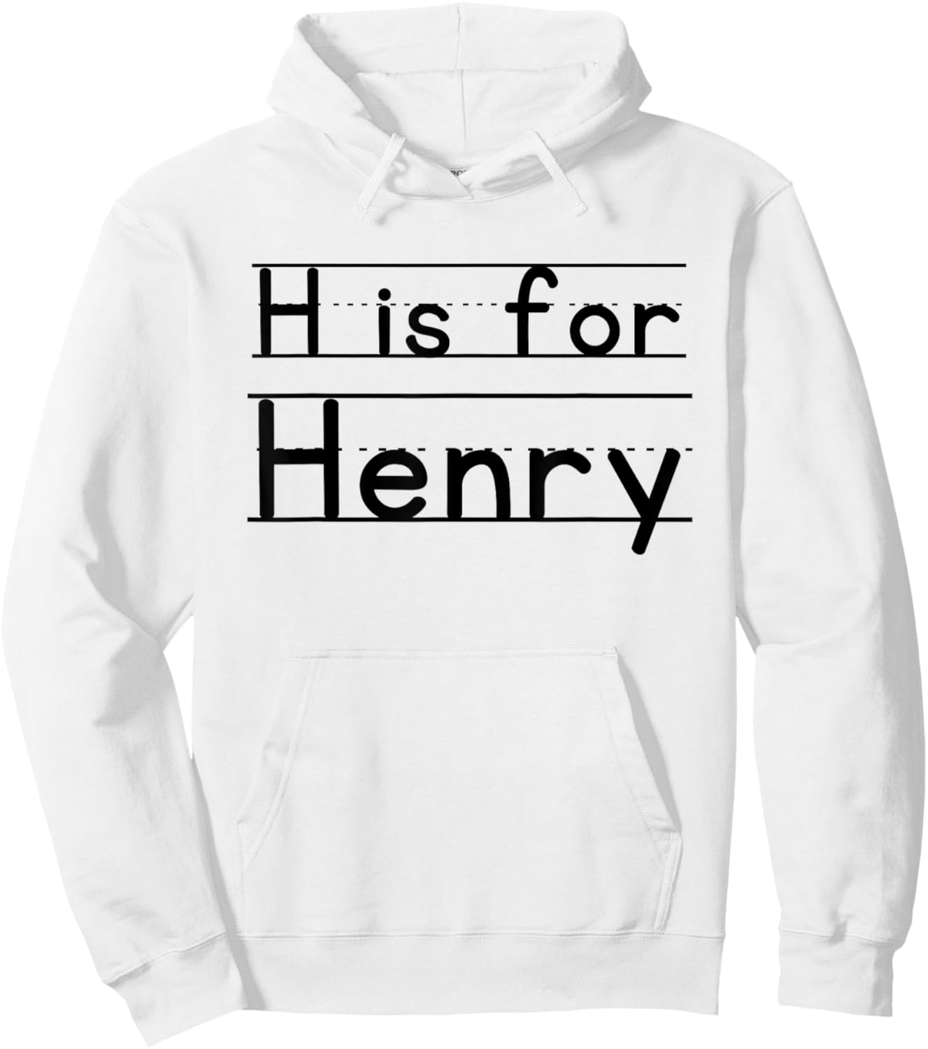 Funny School Kid Name H is For Henry Funny PreK For Boys Hoodie - Hoodie | White