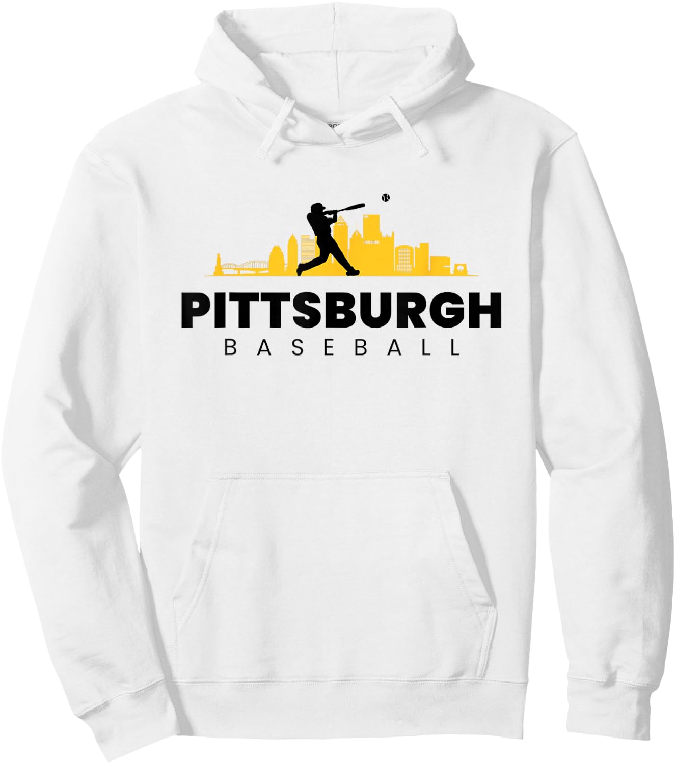 Pittsburgh Baseball Vintage Minimalist Retro Baseball Lover Hoodie - Hoodie | White