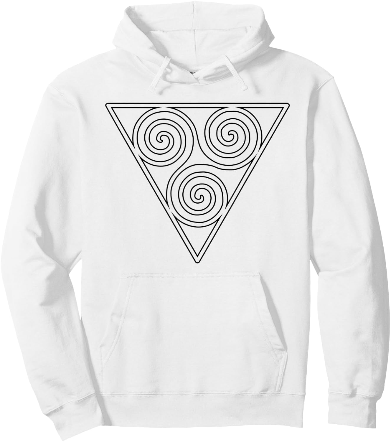 Celtic Symbol - Triskele - Triple Spiral In Triangle 2 Hoodie - Hoodie | White