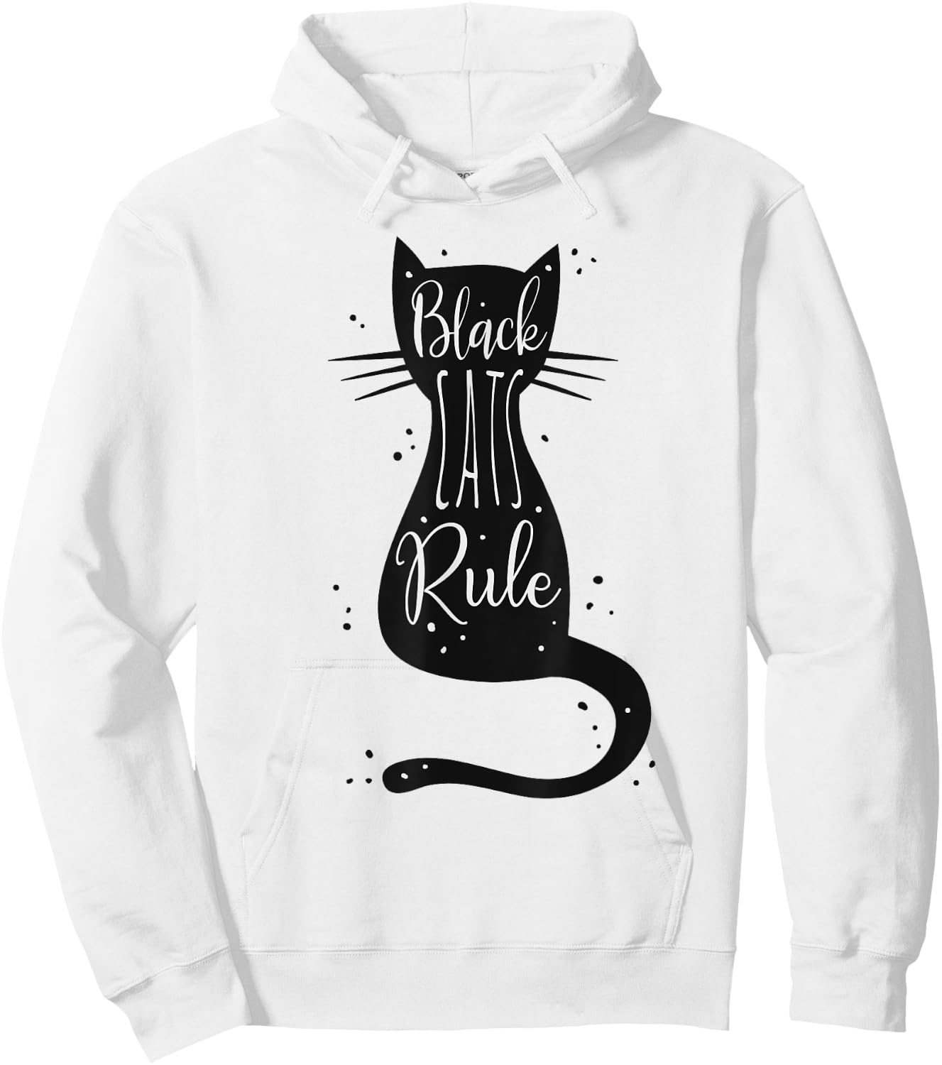 Black Cats Rule Funny Cat Lover Gifts Love Kittens Women Kids Hoodie - Hoodie | White