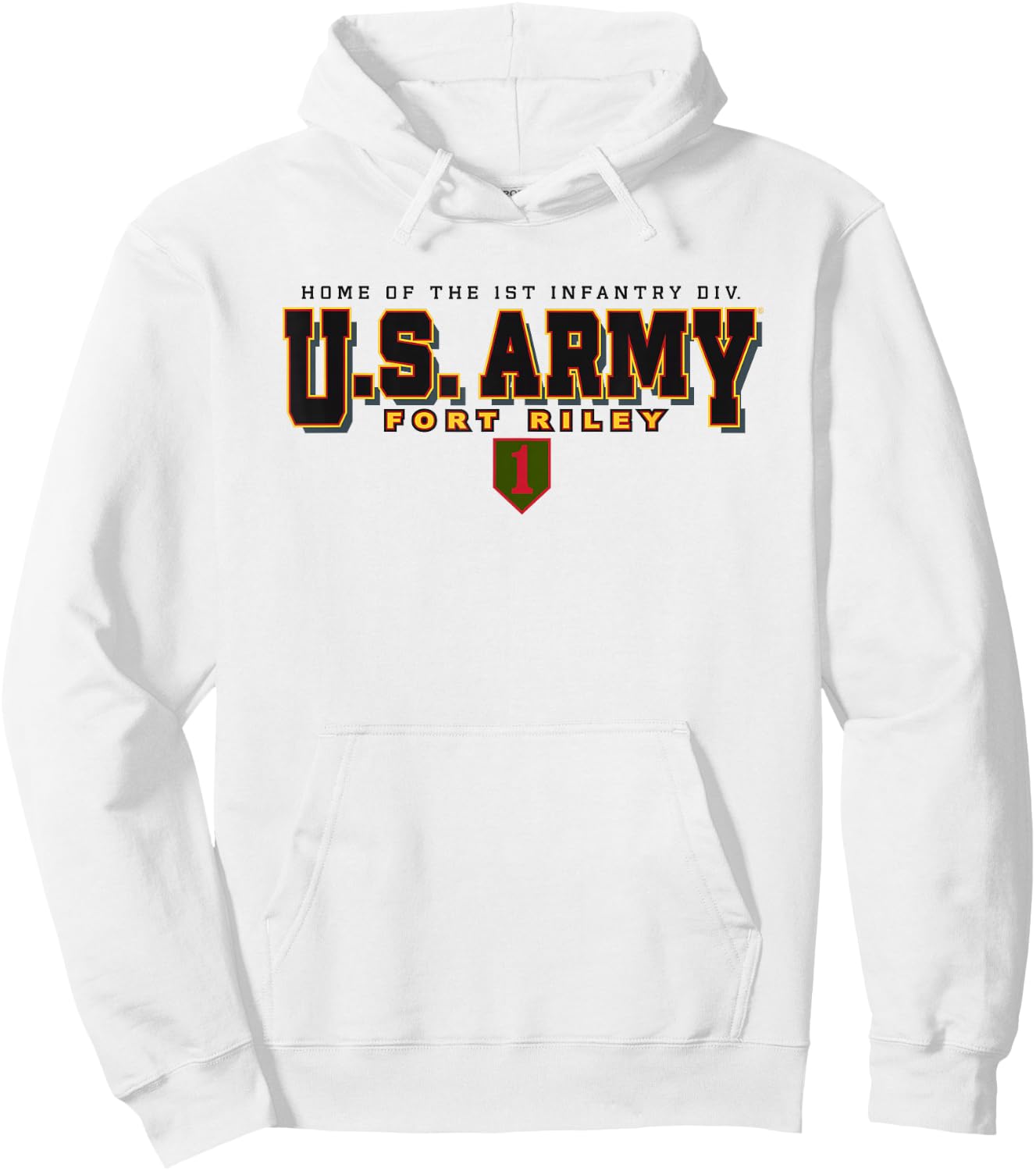 Fort Riley United States Army Military Officially Licensed Hoodie - Hoodie | White