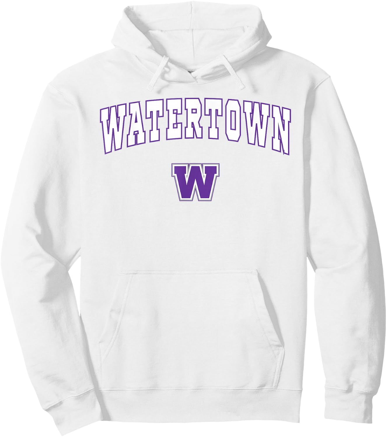 Watertown High School Purple Tigers Hoodie - Hoodie | White