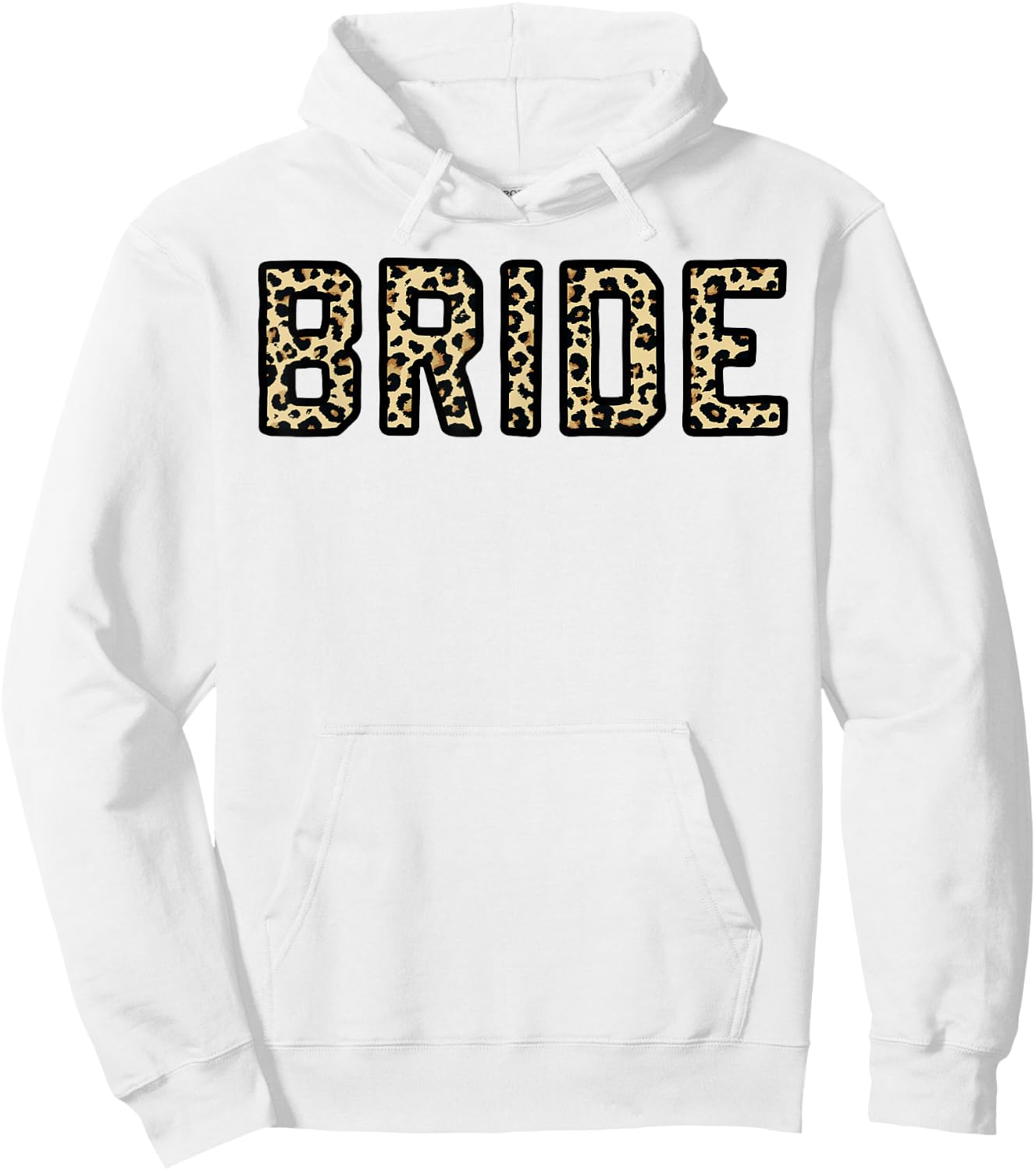 Leopard Print Bride Bridal Bachelorette Party Matching Gift Hoodie - Hoodie | White