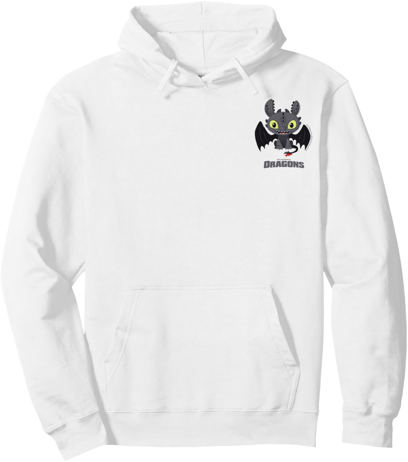How to Train Your Dragon Toothless Chibi Pocket Logo Hoodie - Hoodie | White