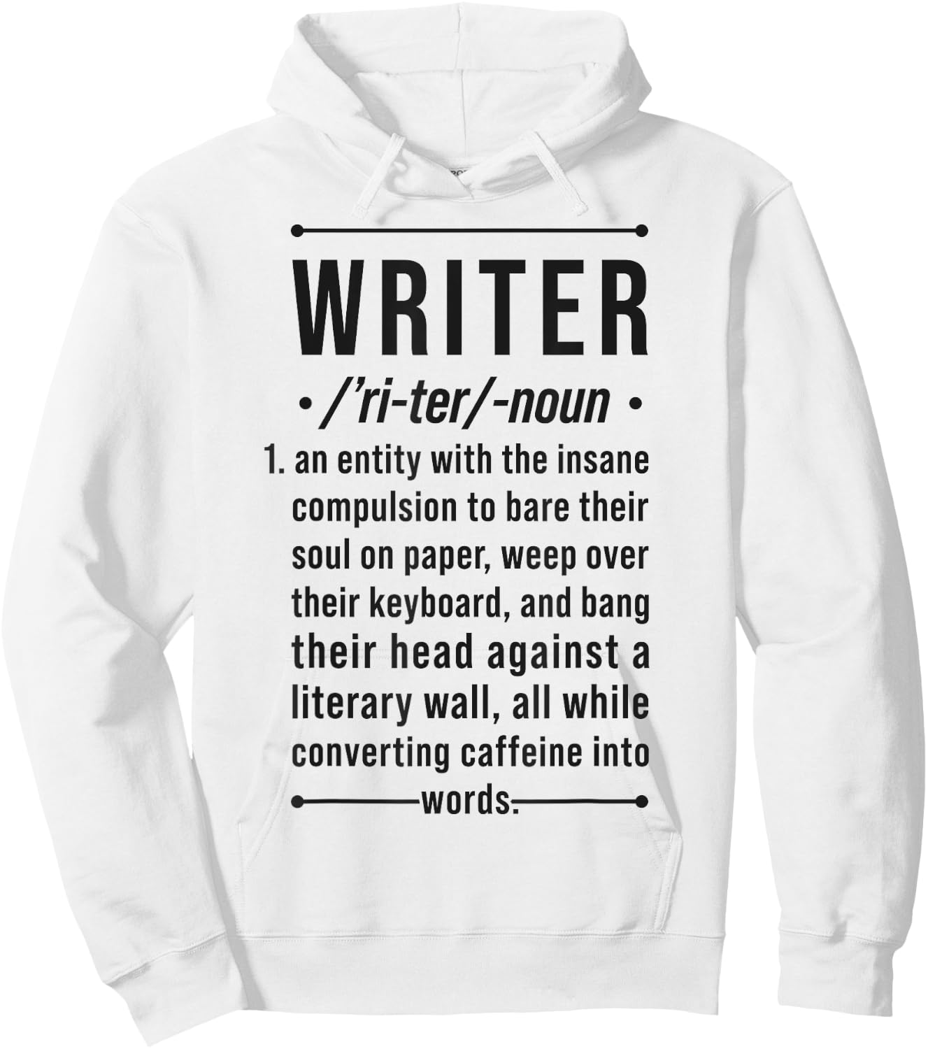 Writer Funny Noun Definition Book Author Novelist Poet Gifts Hoodie - Hoodie | White