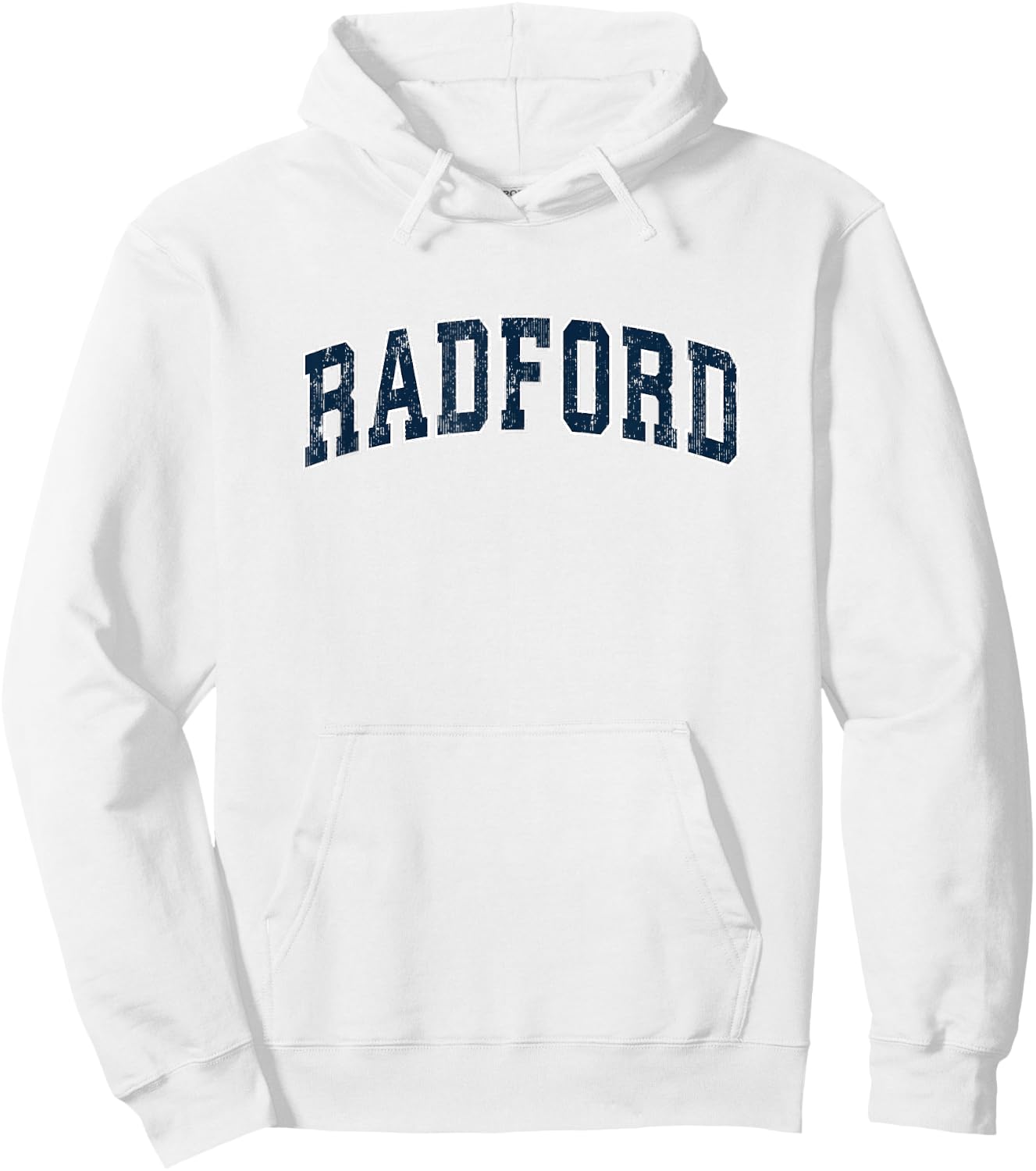 Radford Virginia VA Vintage Sports Design Navy Design Hoodie - Hoodie | White