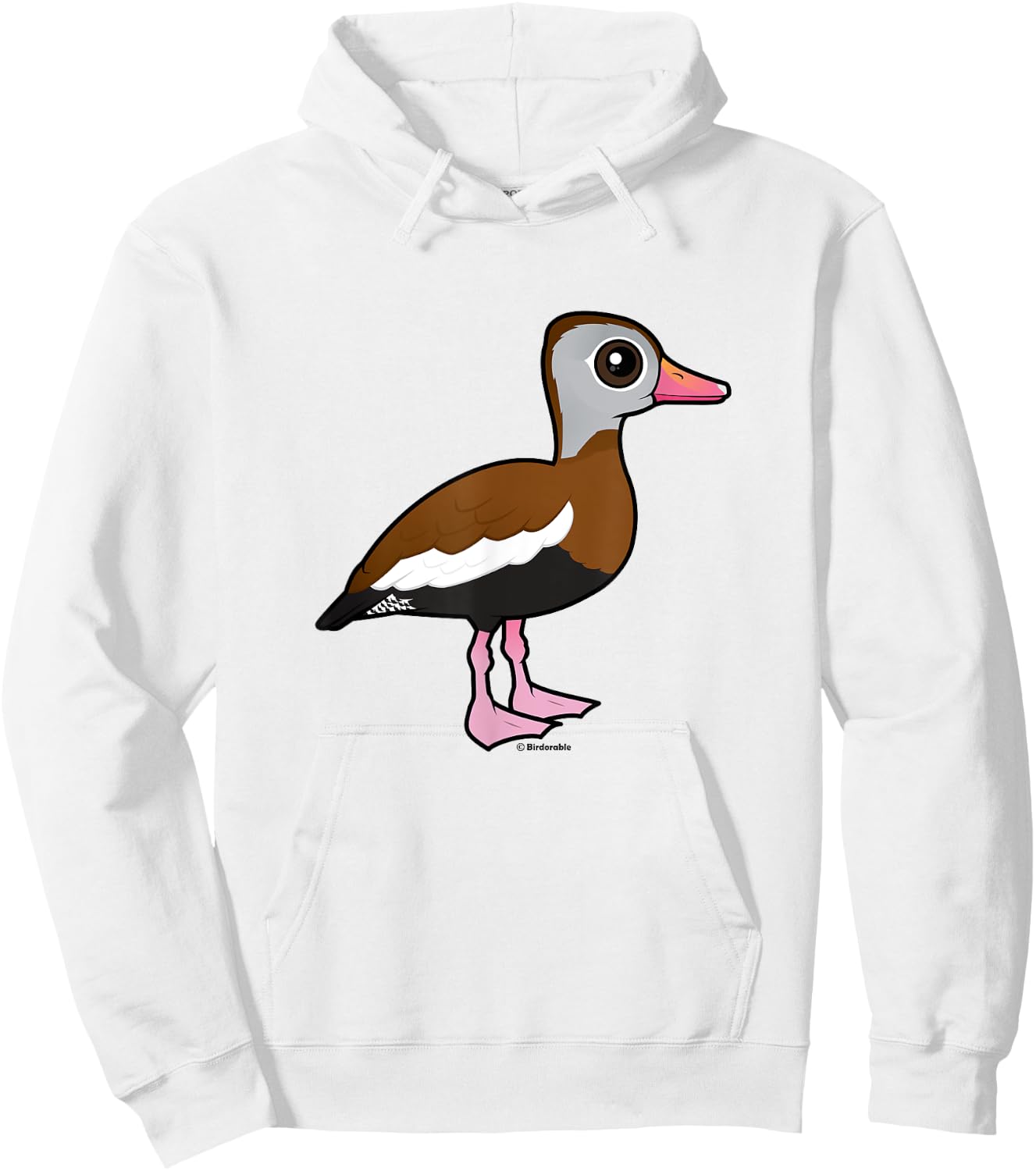 Black-bellied Whistling-Duck Cute Cartoon Duck Bird Lover Hoodie - Hoodie | White