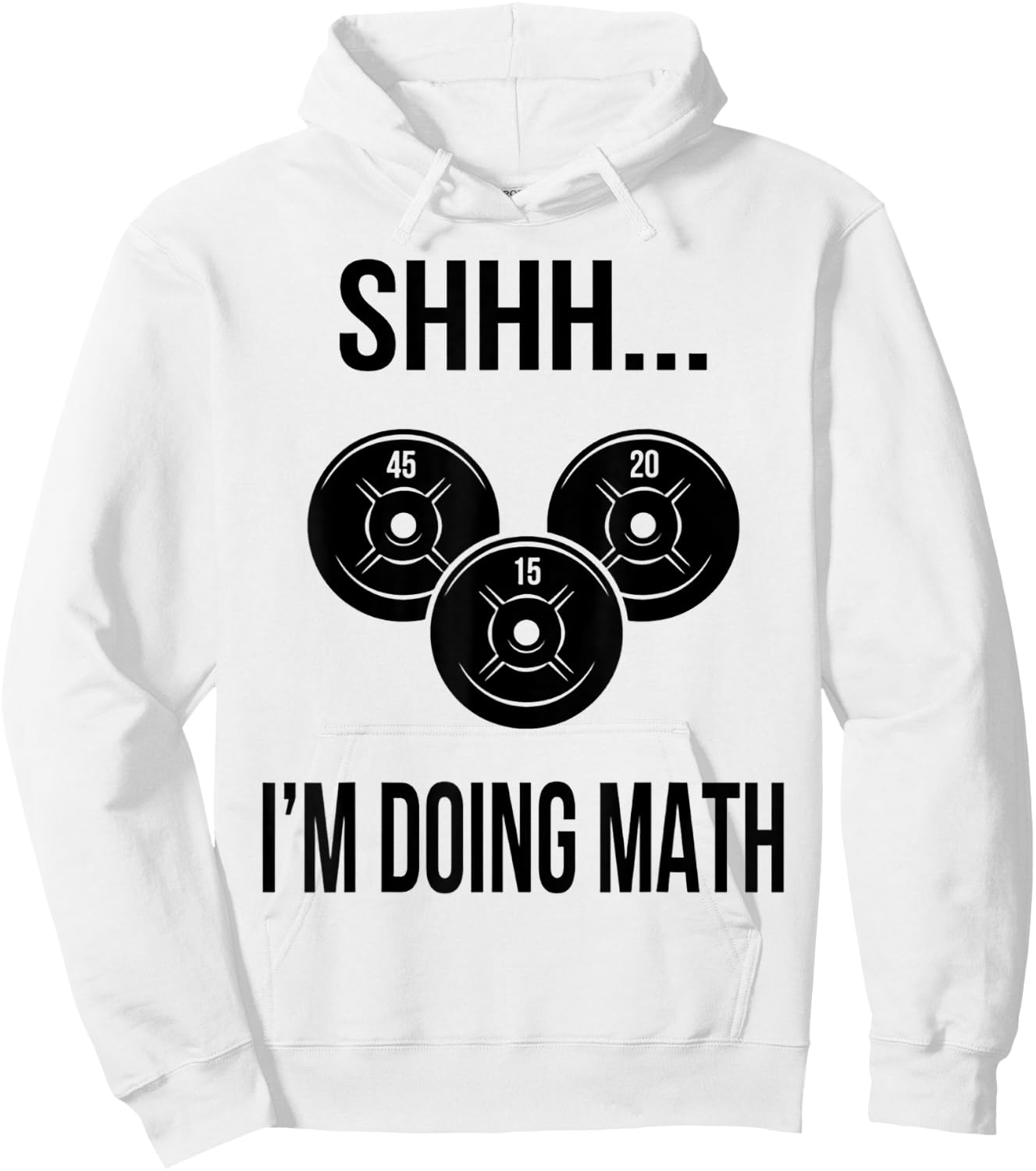 Shhh I'm Doing Math Gym Fitness Math Hoodie - Hoodie | White
