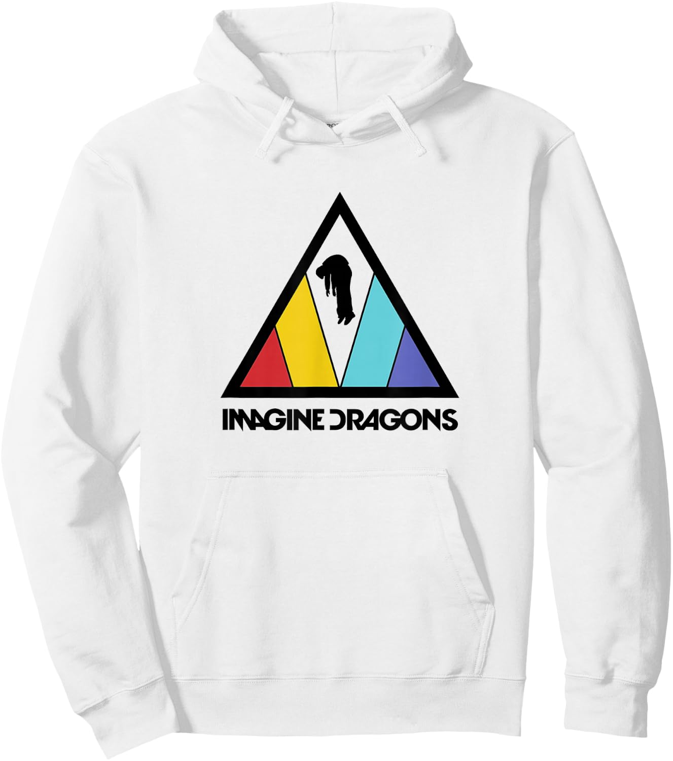 Imagine Dragons Triangle Logo Hoodie - Hoodie | White