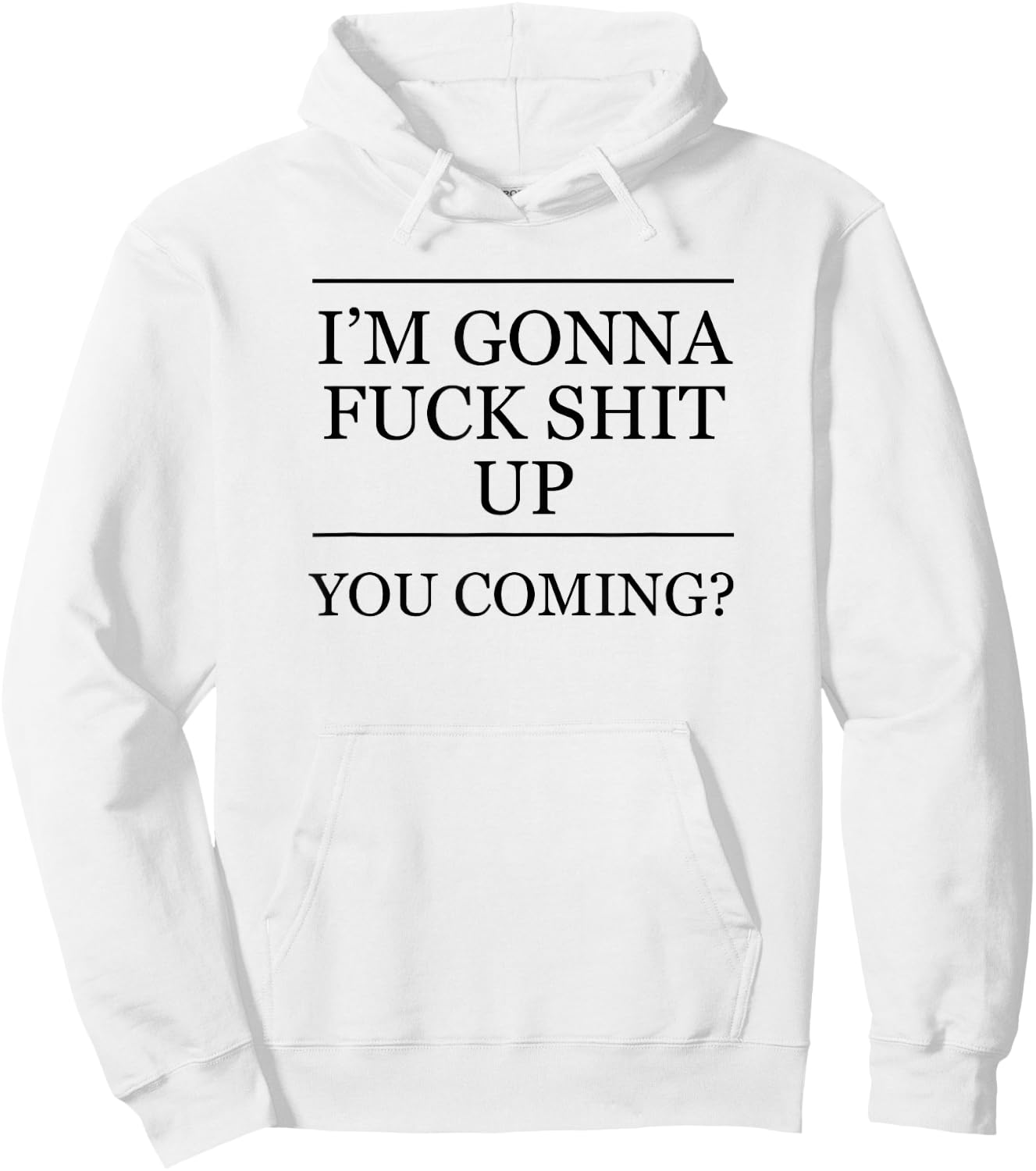I'm Gonna Fuck This Shit Up - You Coming | Funny A F Graphic Hoodie - Hoodie | White