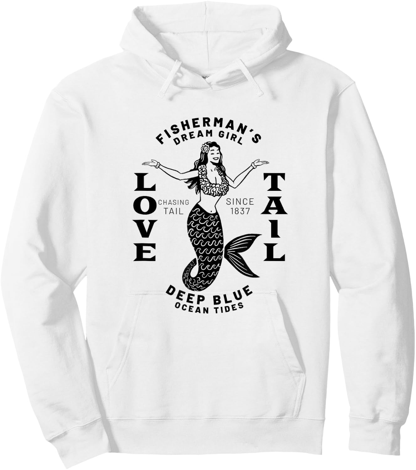 Fishing & Chasing Tail Hoodie - Hoodie | White