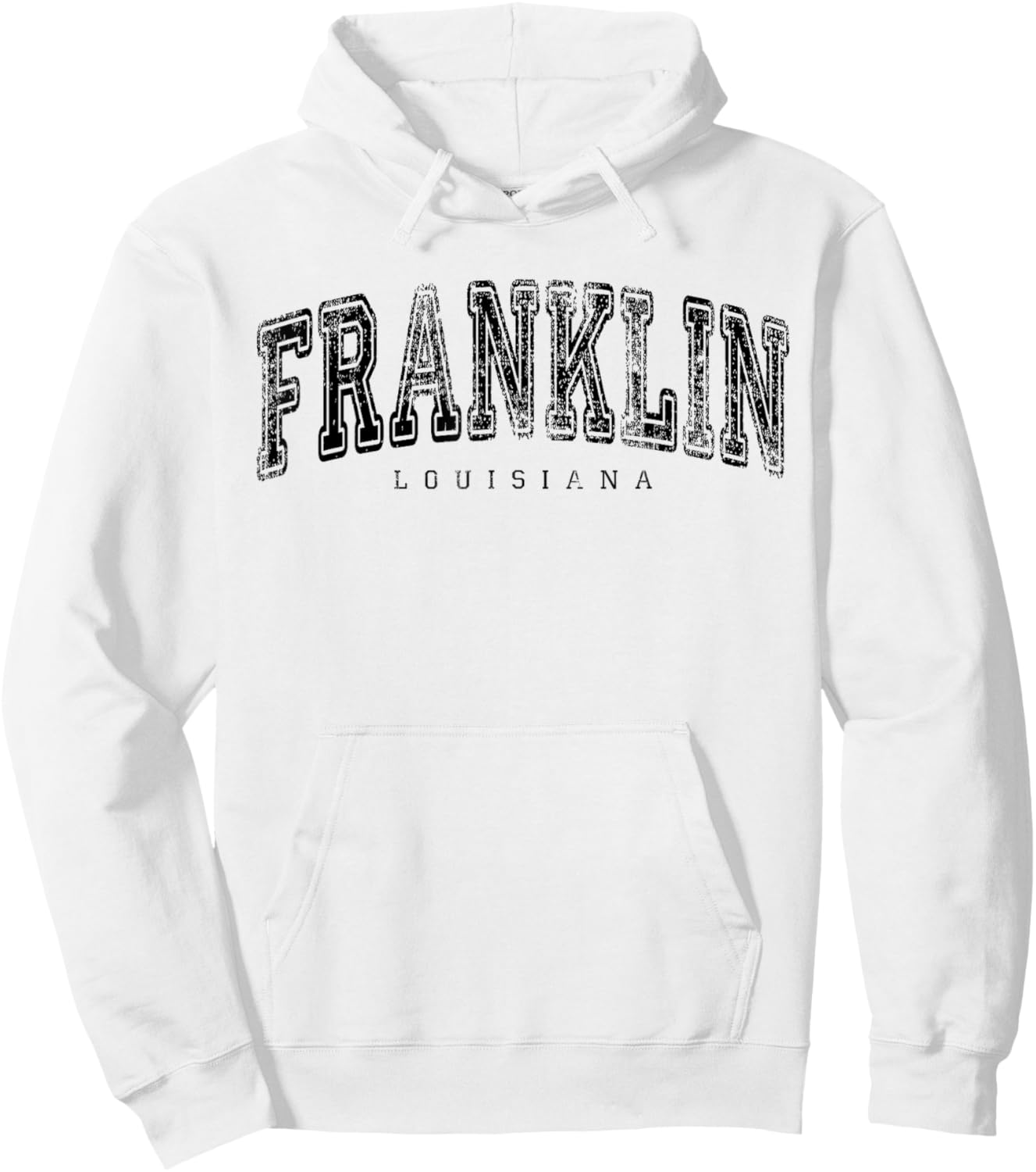 Franklin Louisiana Vintage Retro US City State Travel Hoodie - Hoodie | White