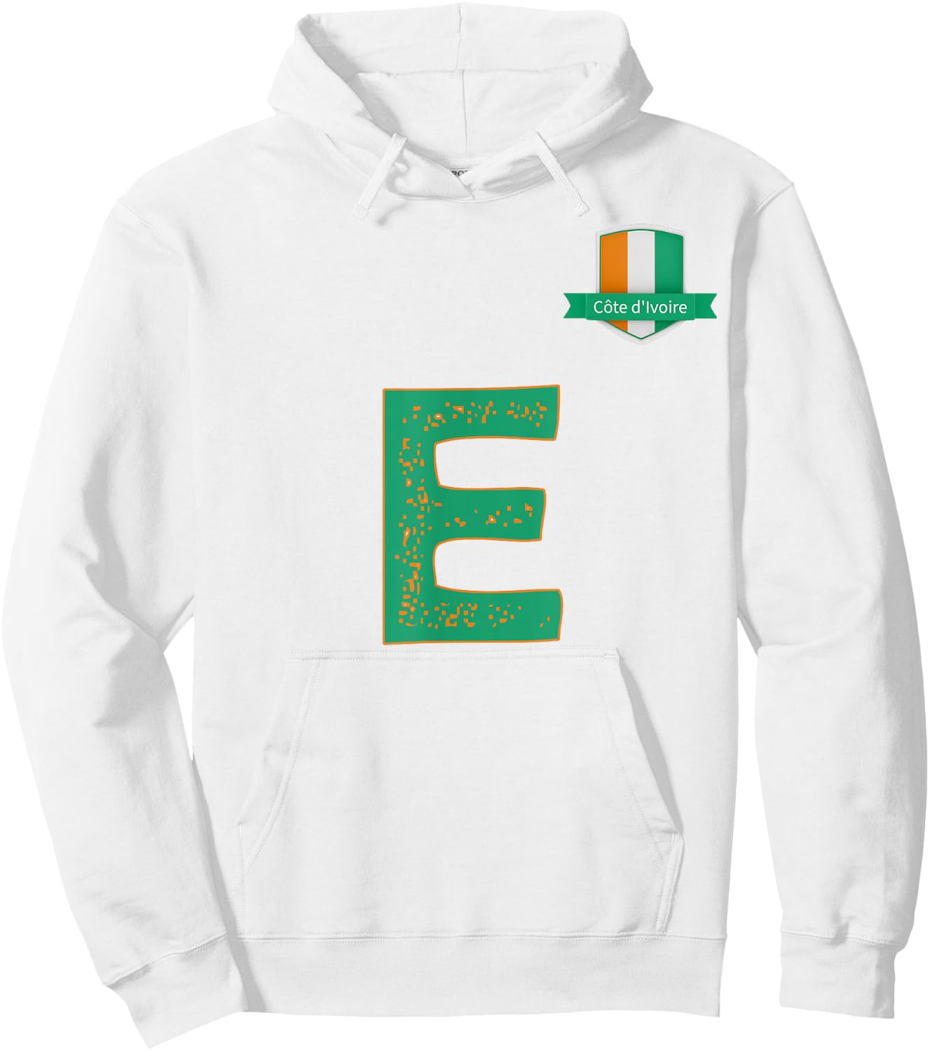 Team Flag Group apparel - E - Côte d'Ivoire Ivory Coast Hoodie - Hoodie | White