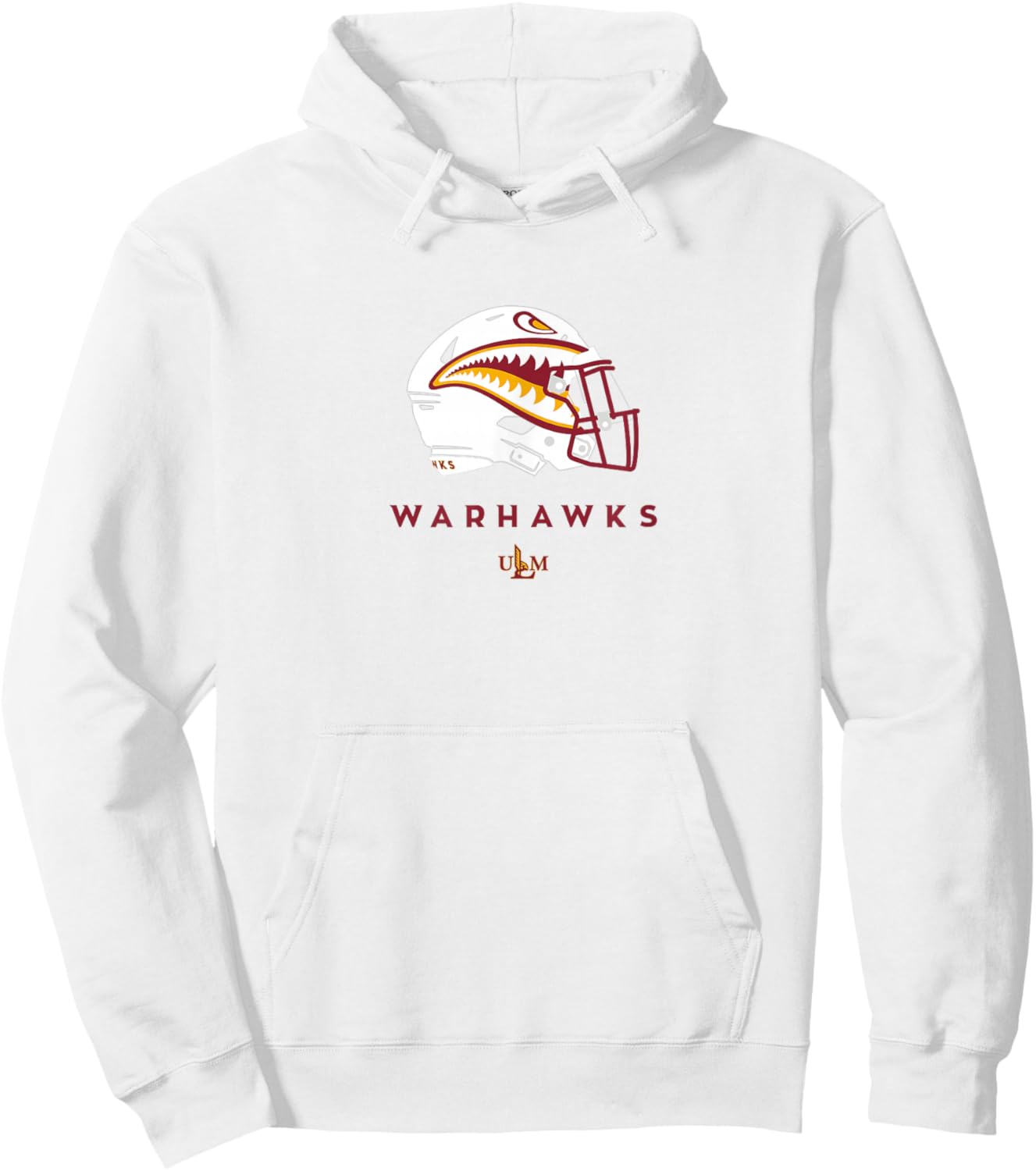Louisiana Monroe ULM Warhawks All-Season Football Helmet Hoodie - Hoodie | White
