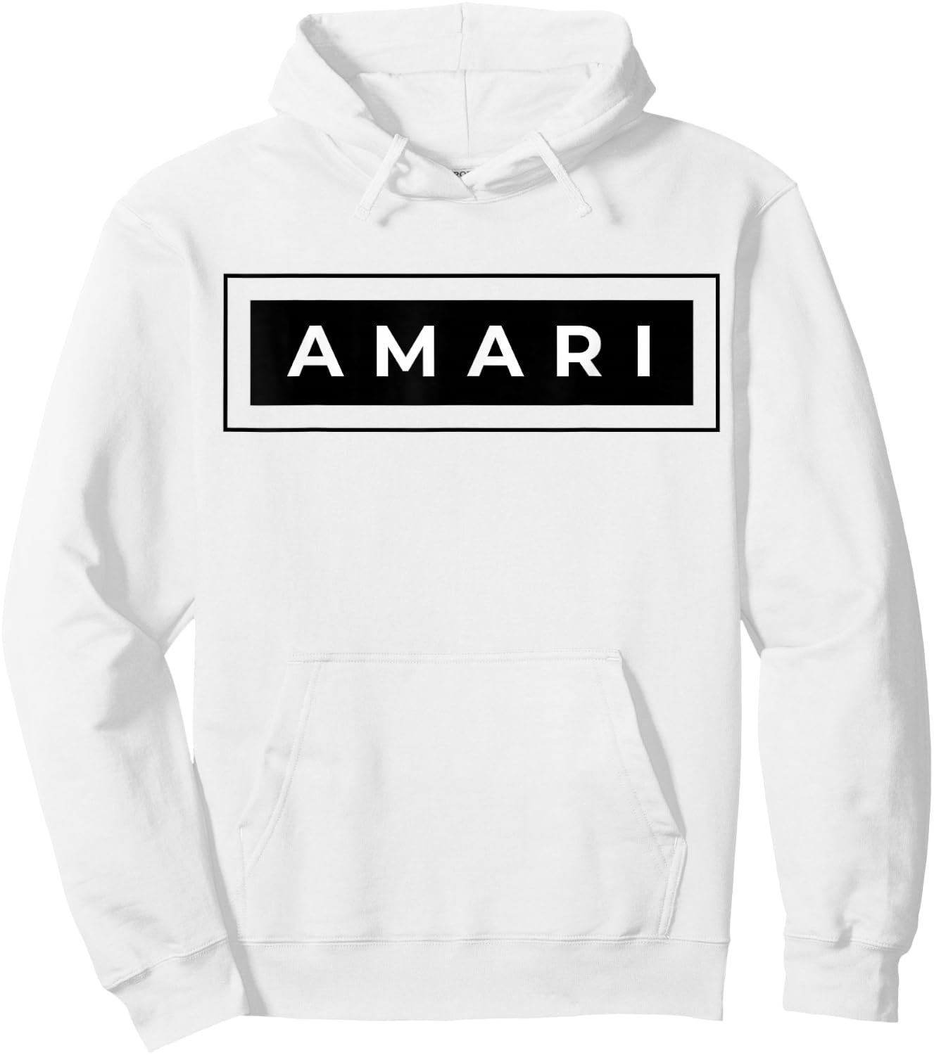 Amari First Name and Surname Design Hoodie - Hoodie | White