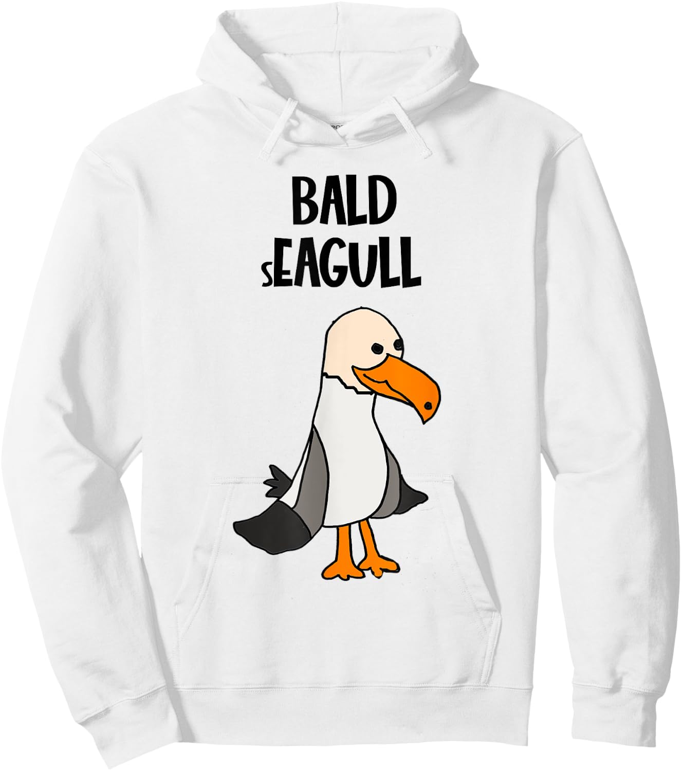 Smileteesfunny Funny Bald Seagull Bald Eagle Beach Pun Hoodie - Hoodie | White
