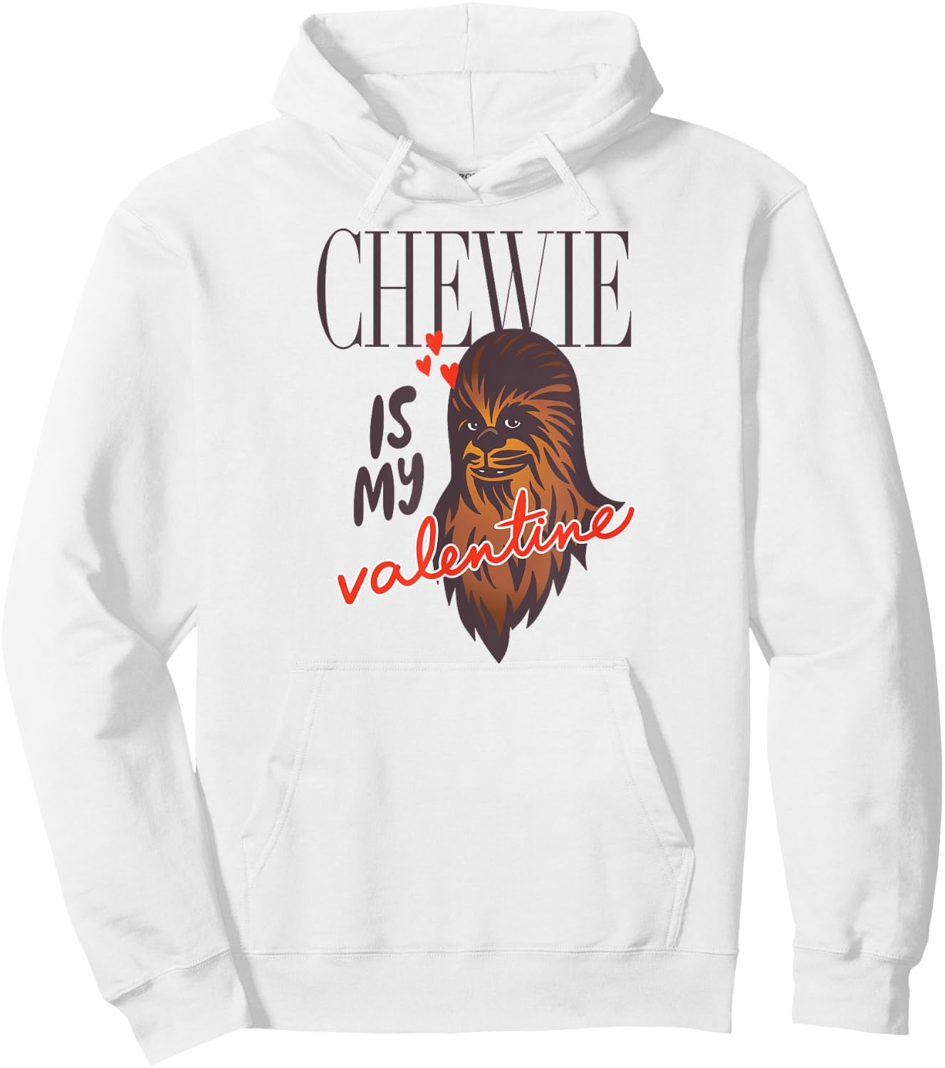 Amazon Essentials Star Wars Chewbacca Chewie Is My Valentine Hoodie - Hoodie | White