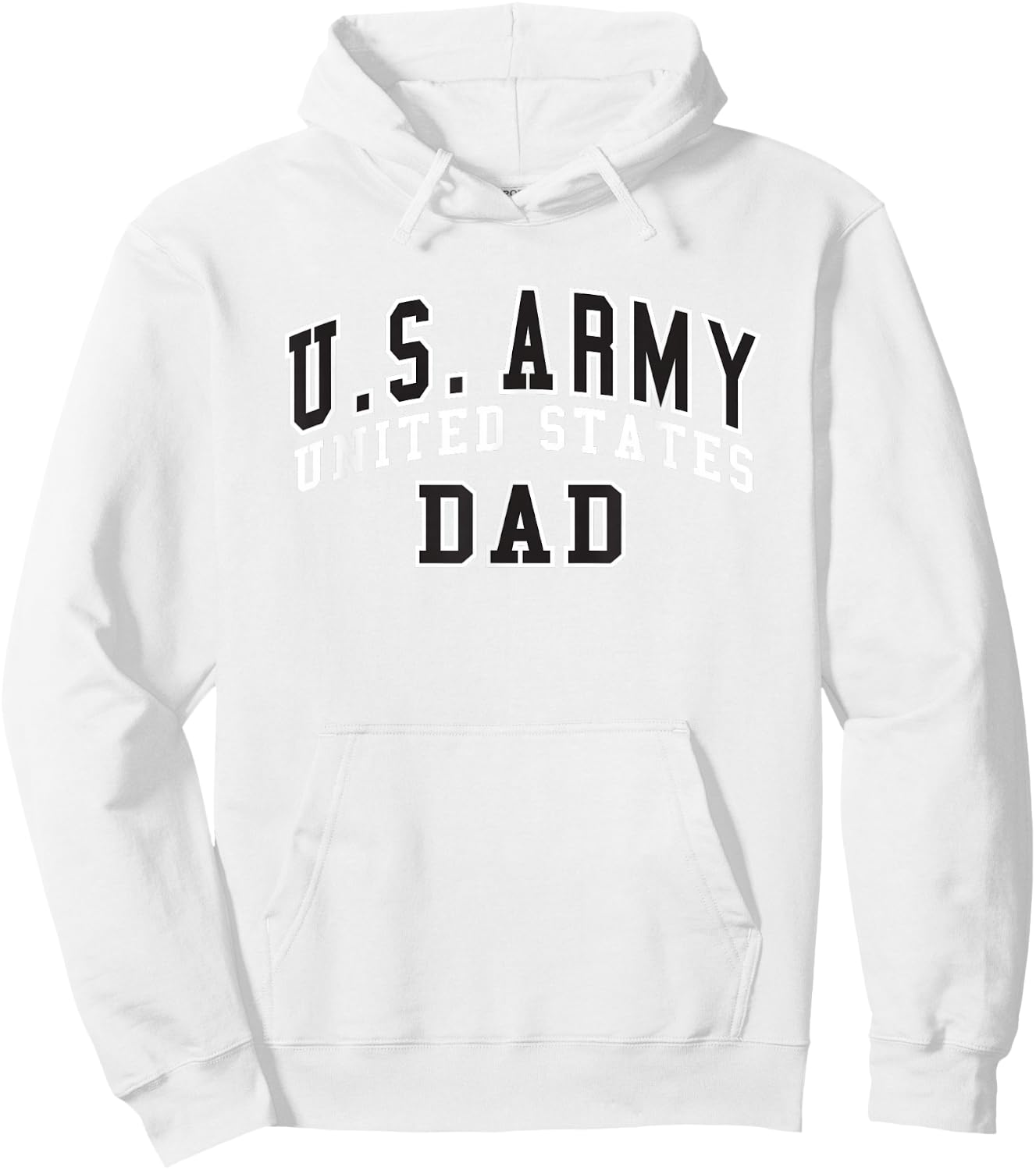 Military Army United States Dad Gray Officially Licensed Hoodie - Hoodie | White