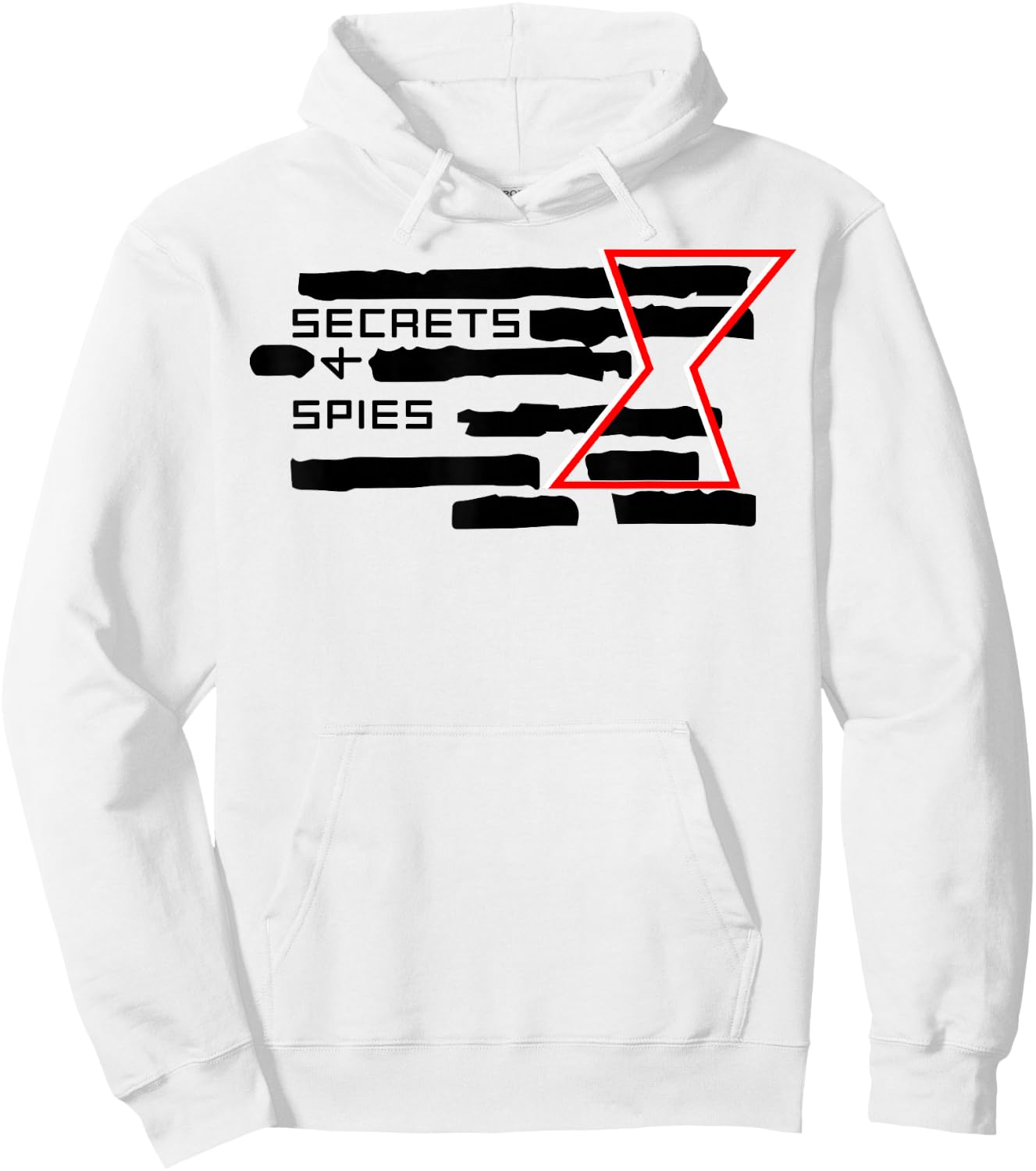 Marvel Black Widow Secrets And Spies Crossed Out Logo Hoodie - Hoodie | White