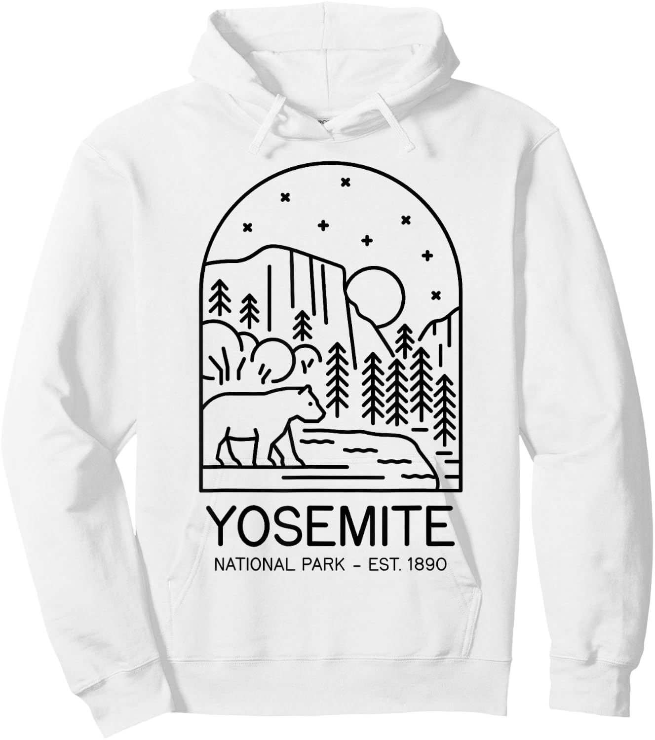 Yosemite National Park 1890 California Mariposa Sierra Hoodie - Hoodie | White