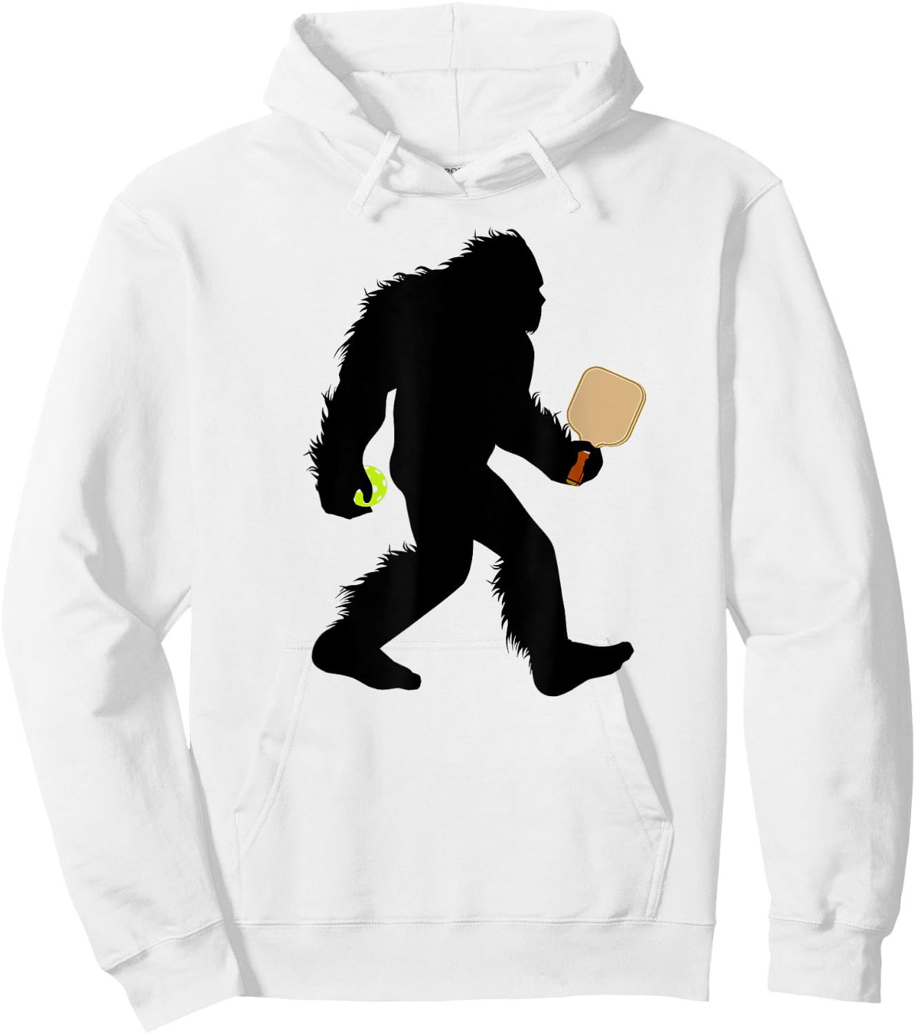 Bigfoot Pickleball Sport Dinker Sasquatch Hoodie - Hoodie | White