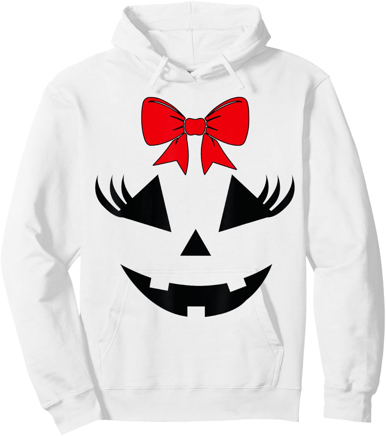 Scary Spooky Jack O Lantern Face Pumpkin Halloween Women Hoodie - Hoodie | White